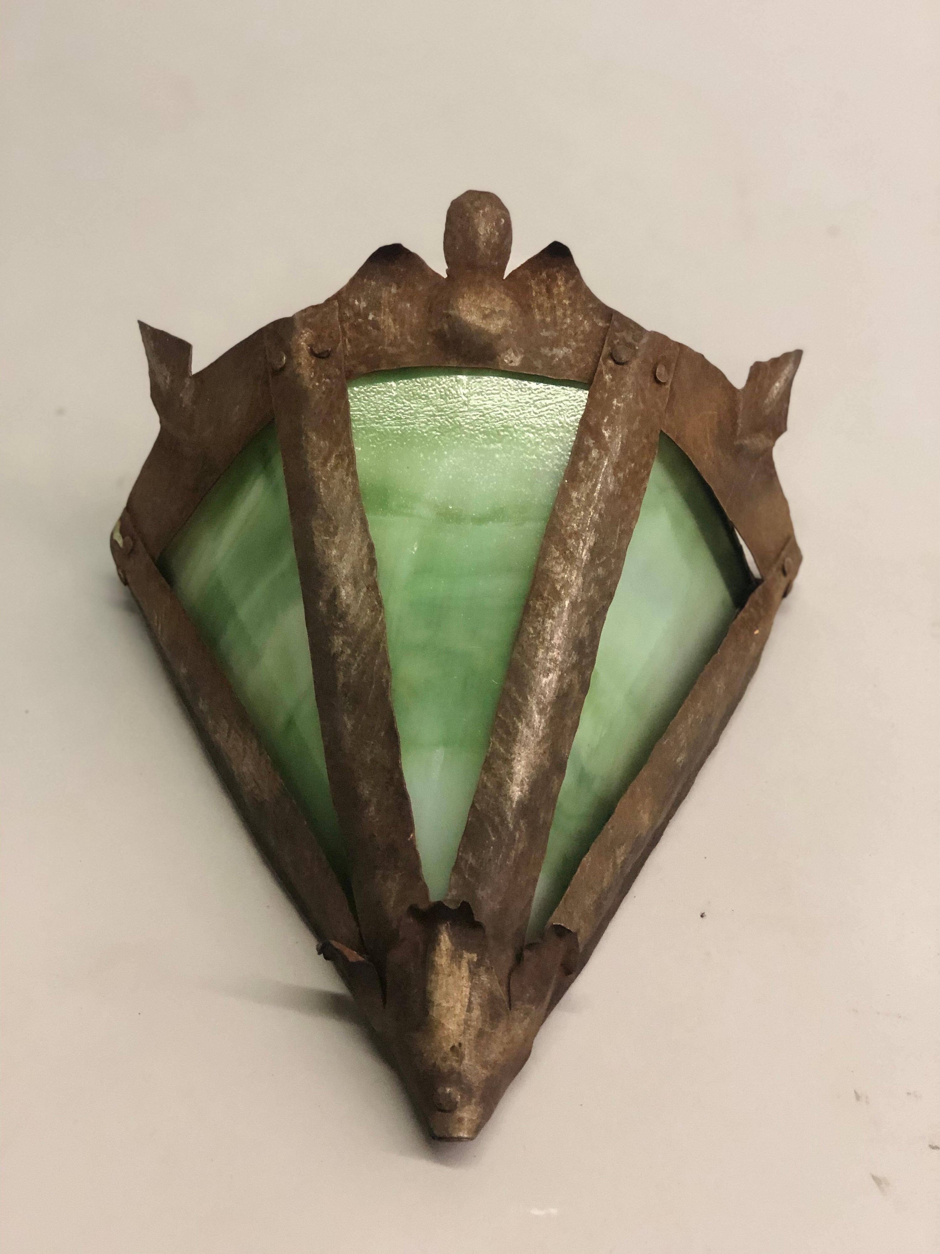 stained glass wall sconces