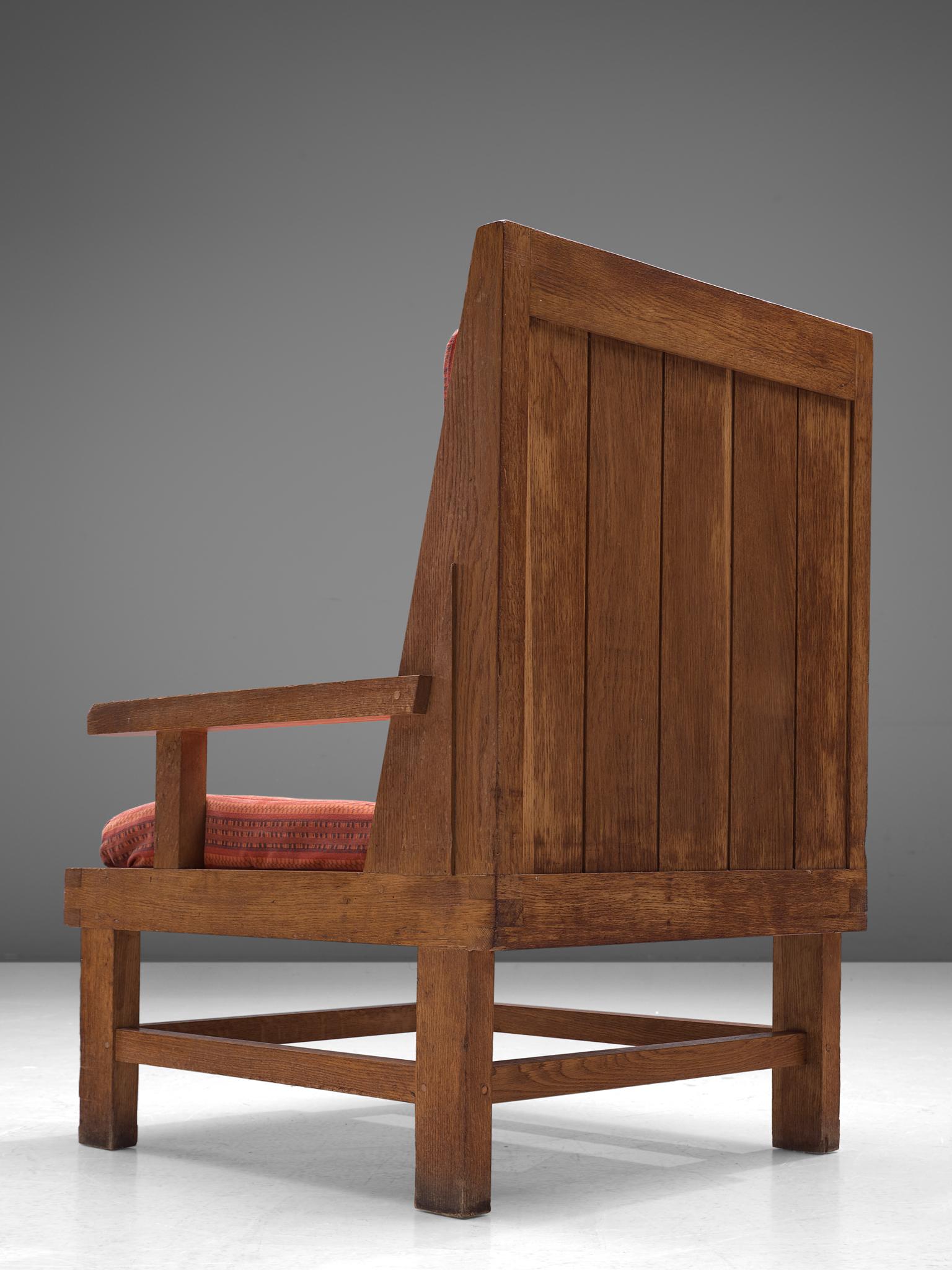 Pair of French Easy Chairs in Oak, 1920s 2