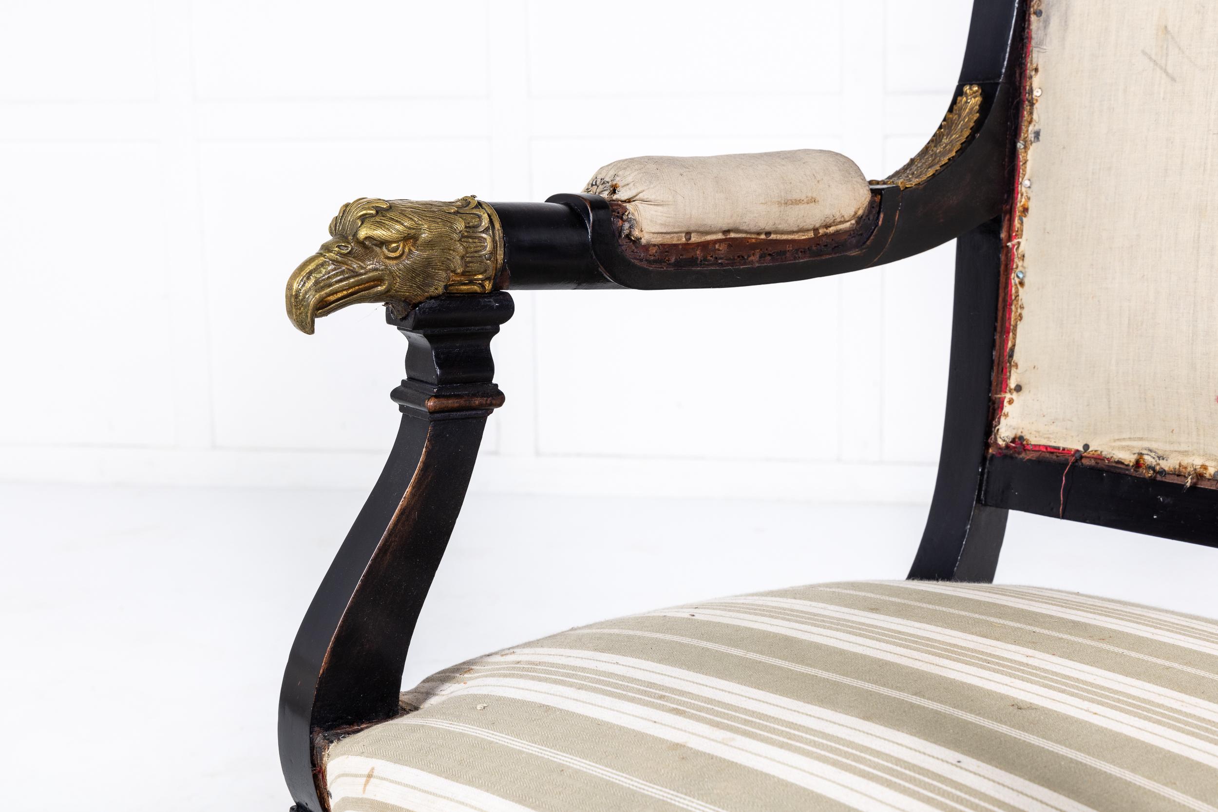 Paar französische ebonisierte Sessel (Frühes 20. Jahrhundert) im Angebot