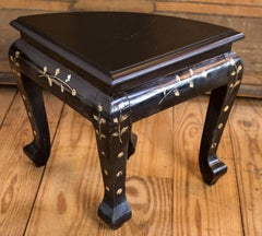 Pair of French Ebonized Stools
