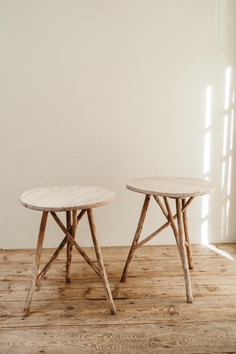 Pair of French Elmwood Tables For Sale 3