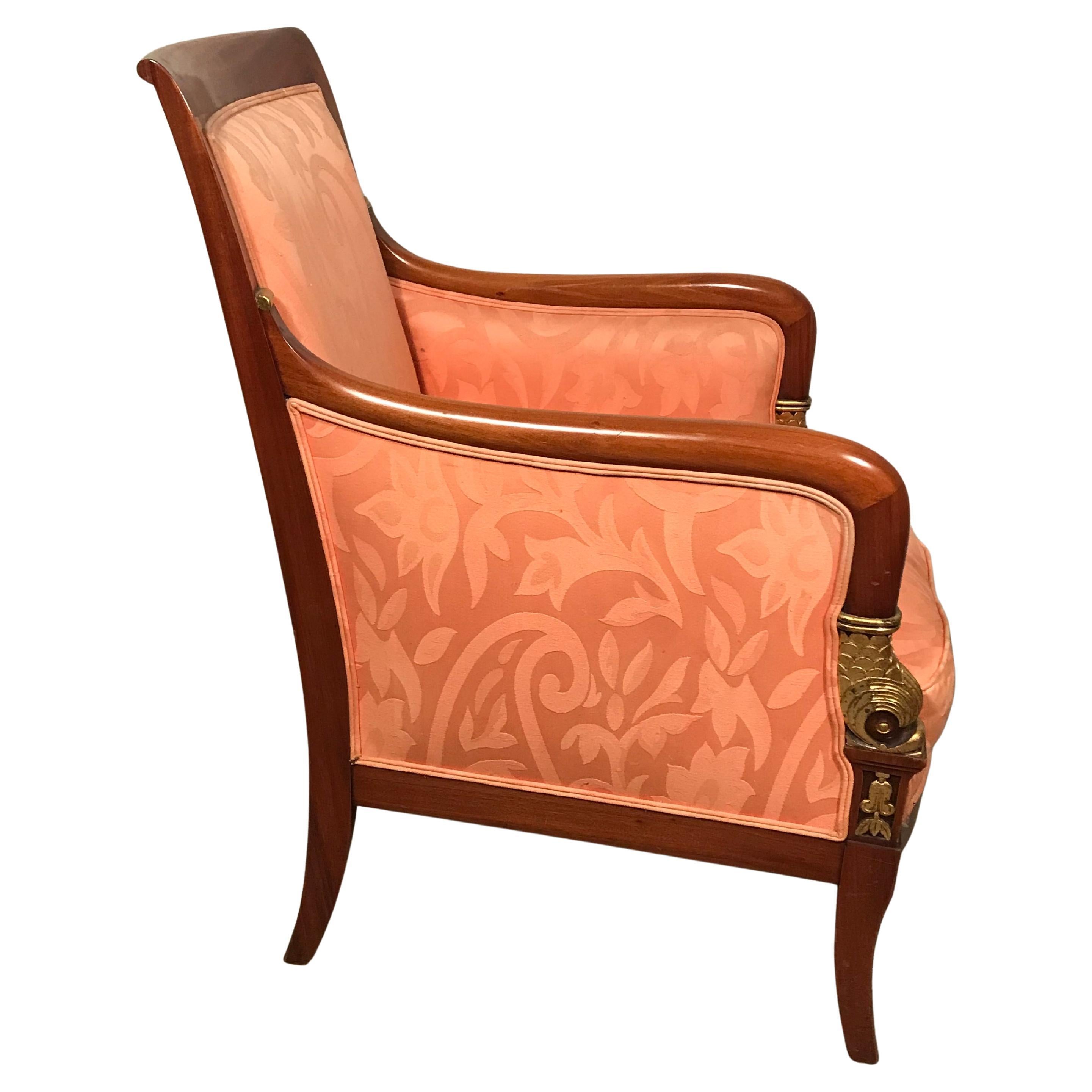 Pair of French Empire Bergère Armchairs, 19th century In Good Condition For Sale In Leimen, DE