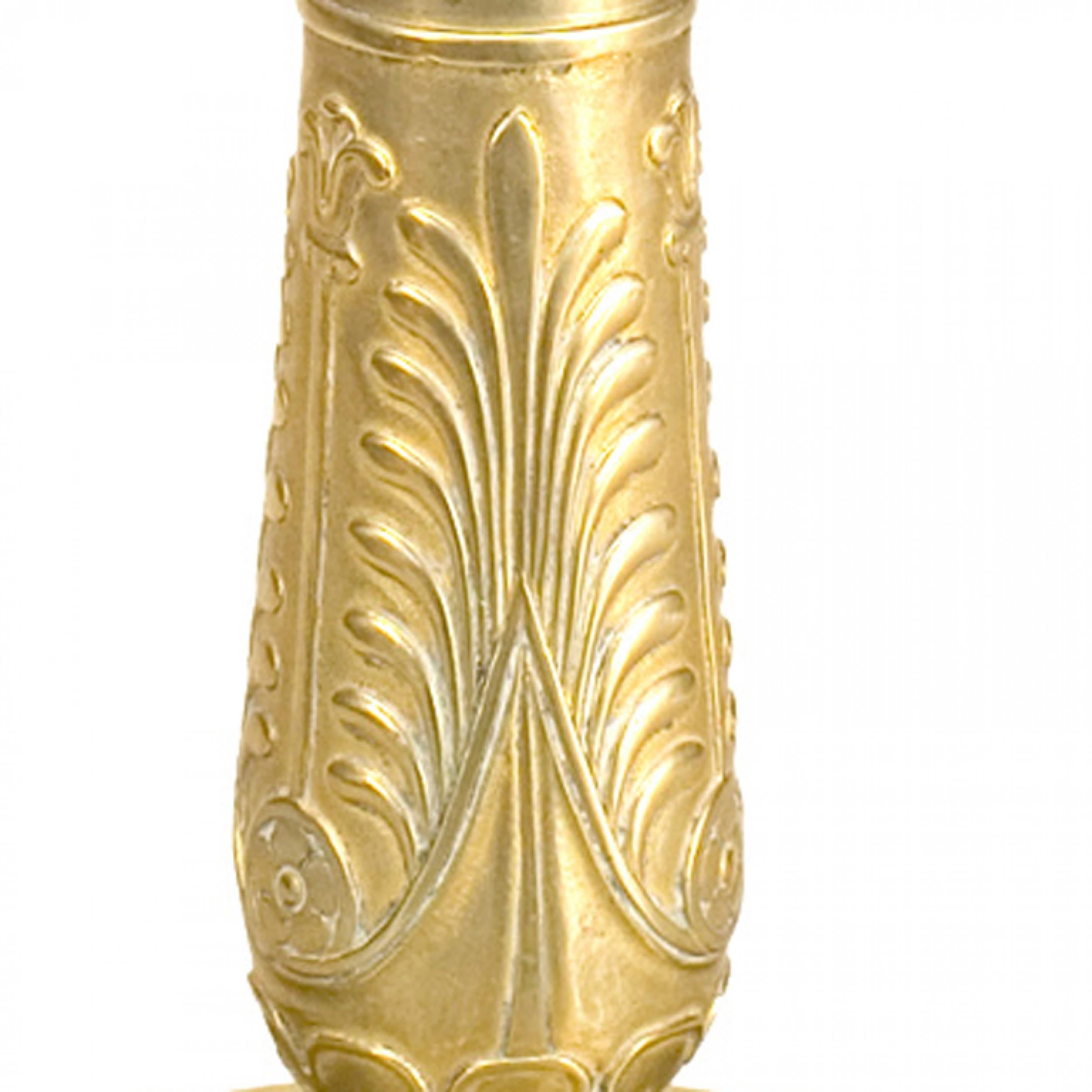 Napoleone III Coppia di candelieri francesi in bronzo Impero in vendita