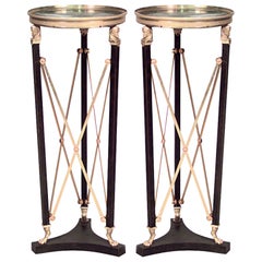 Pair of French Empire Bronze Pedestals