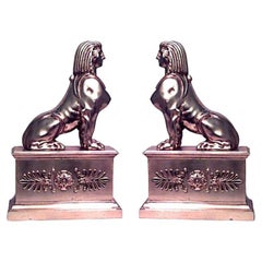 Pair of French Empire Bronze Sphinxes