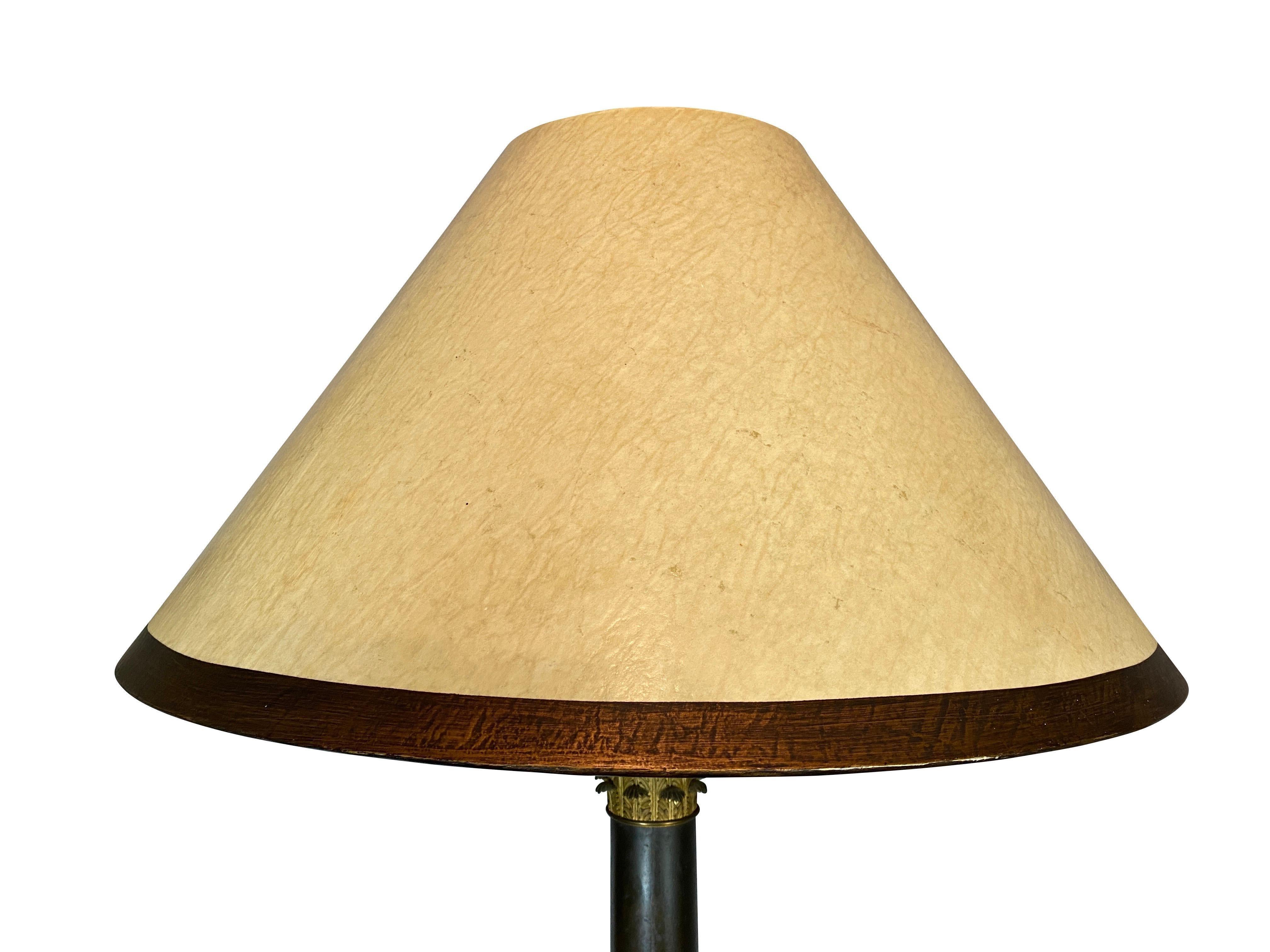 Paar französische Empire-Tischlampen aus Bronze 5