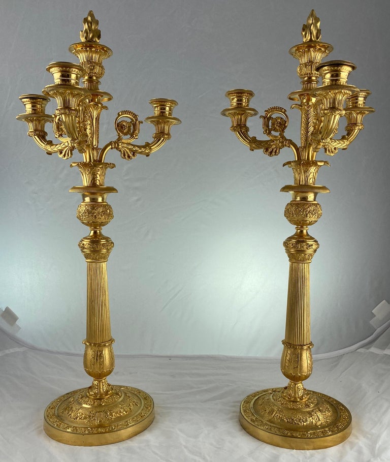 Pair of French Empire Candelabra, 1820 For Sale at 1stDibs
