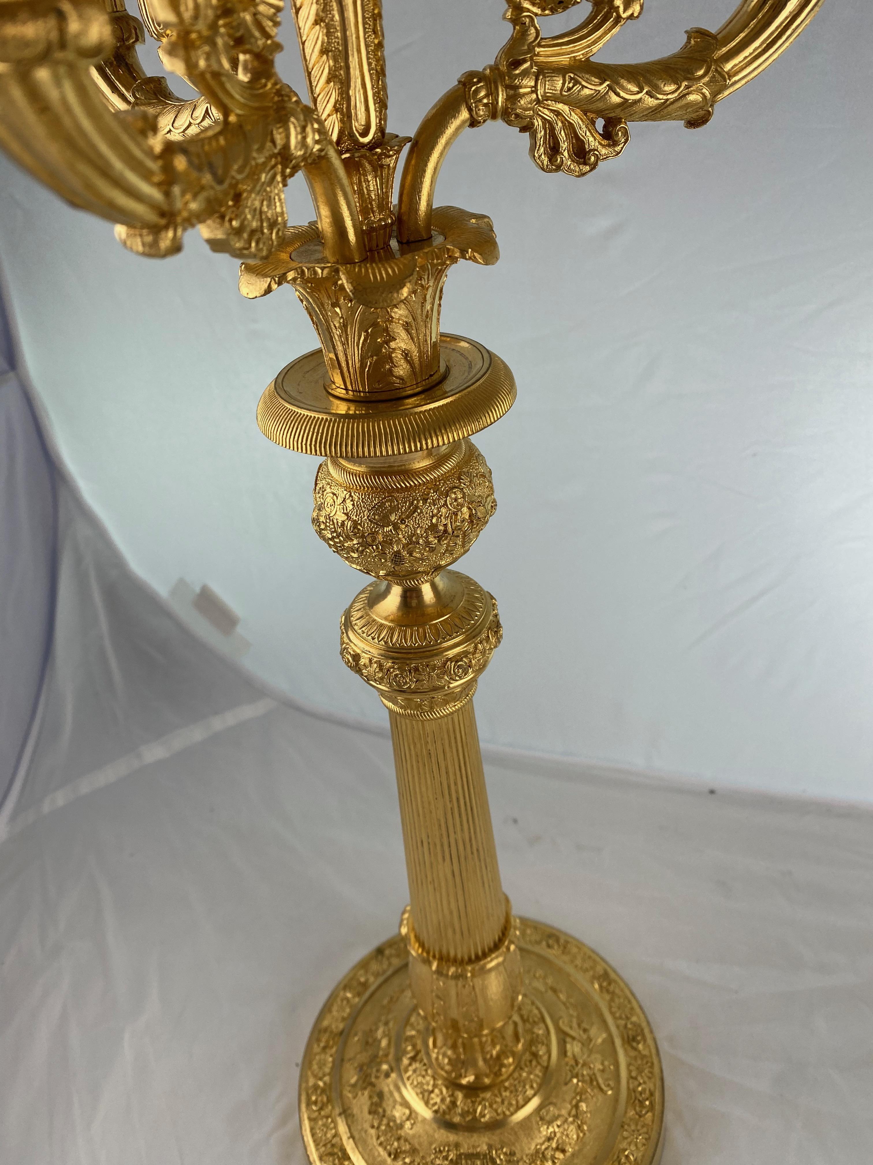 Early 19th Century Pair of French Empire Candelabra, 1820