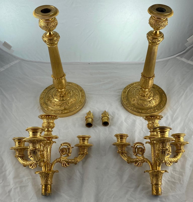 Pair of French Empire Candelabra, 1820 For Sale at 1stDibs