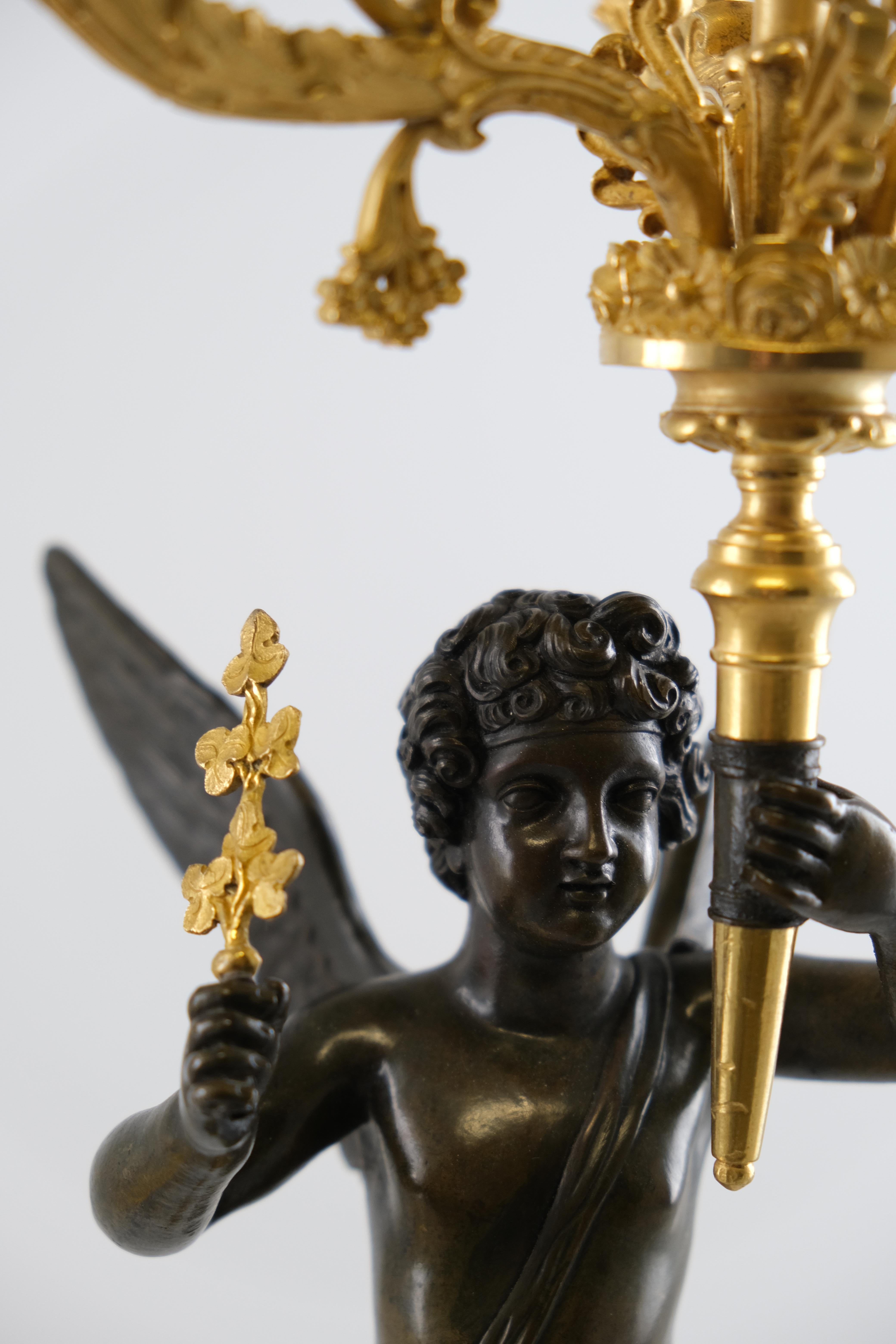 Pair of French Empire Candelabra, ca 1820 For Sale 5