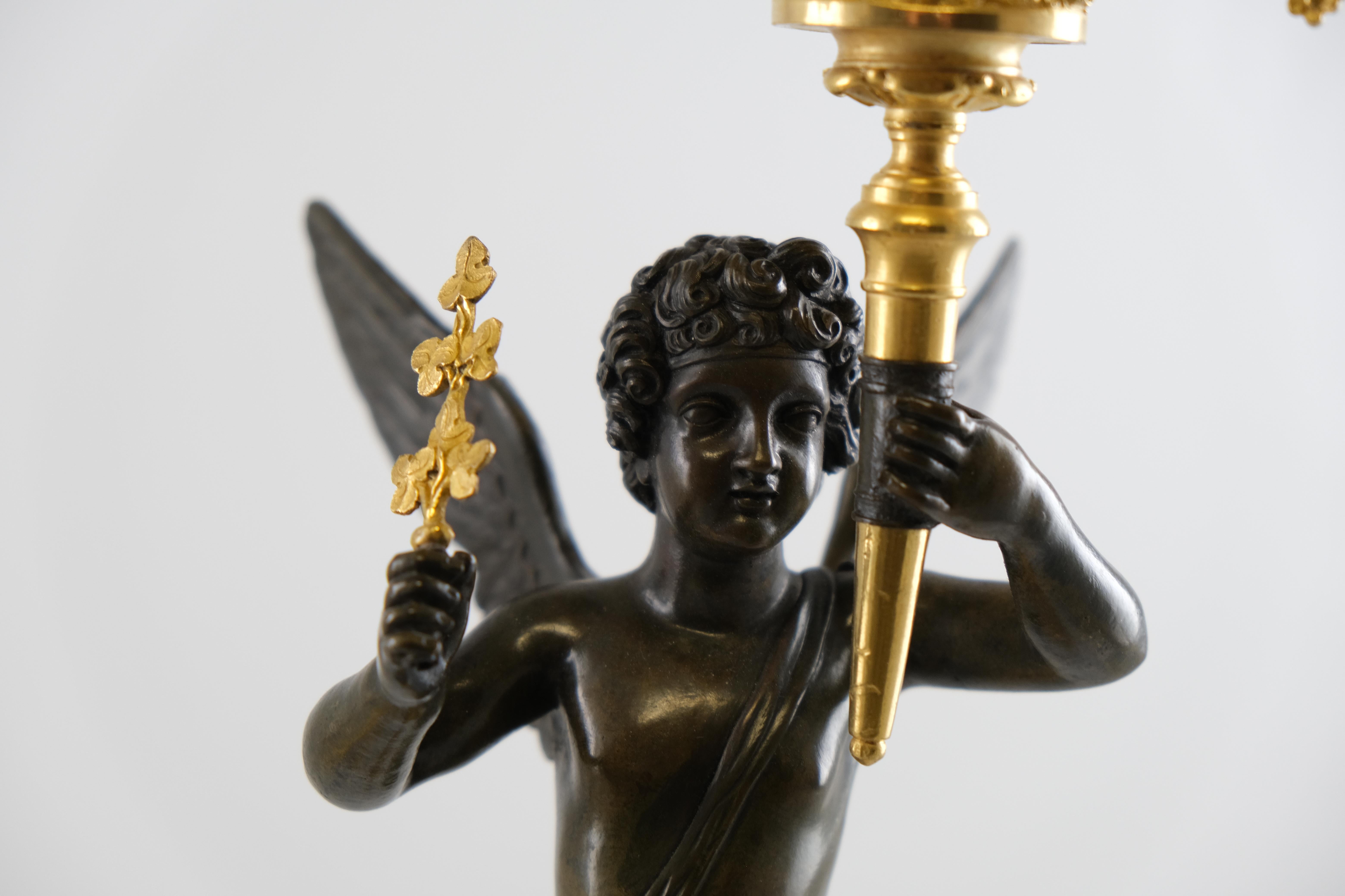 Pair of French Empire Candelabra, ca 1820 For Sale 6