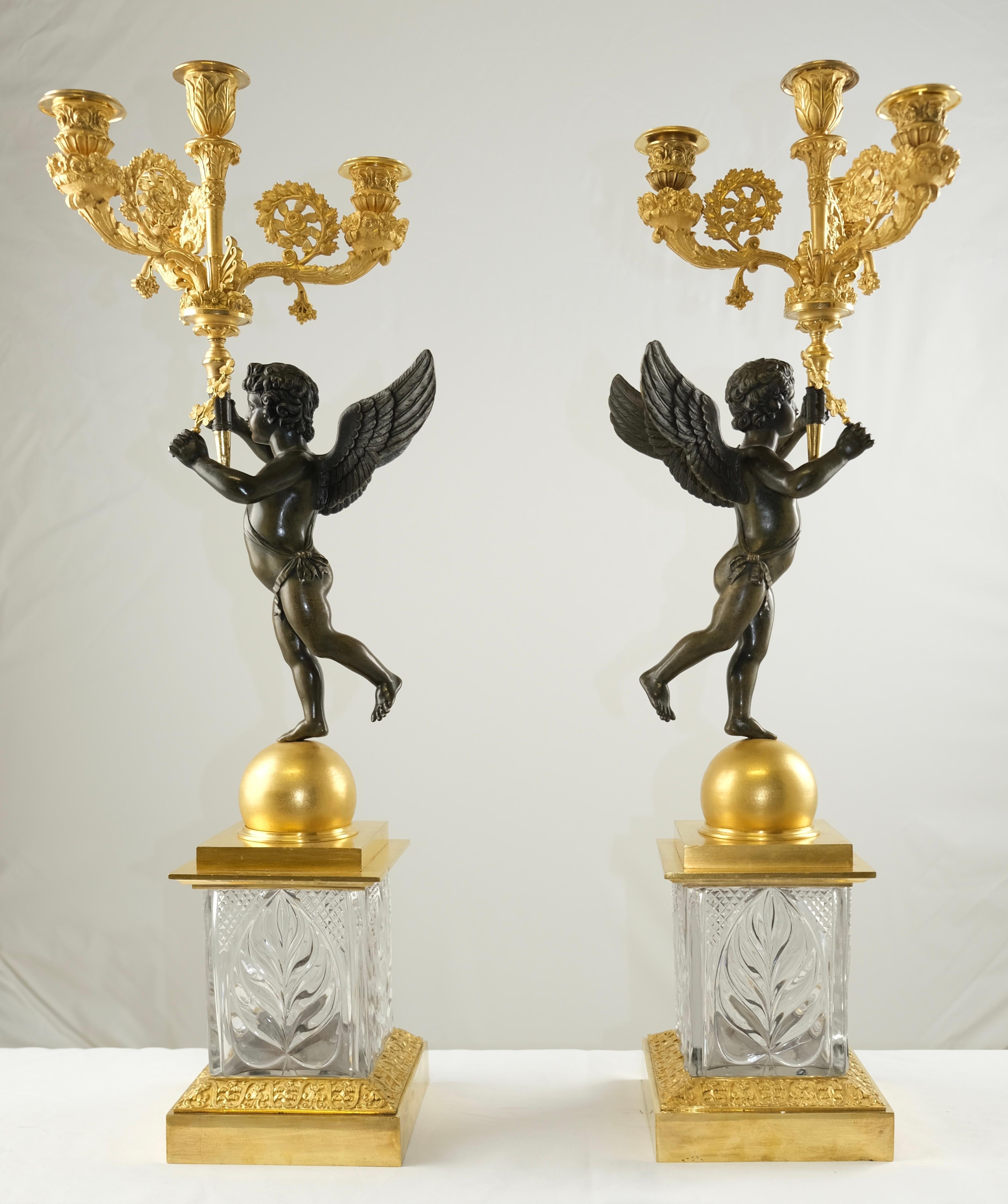 Pair of French Empire Candelabra, ca 1820 For Sale 10