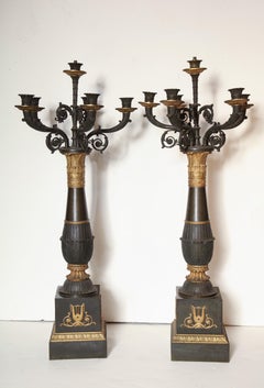 Pair of French Empire Candelabra
