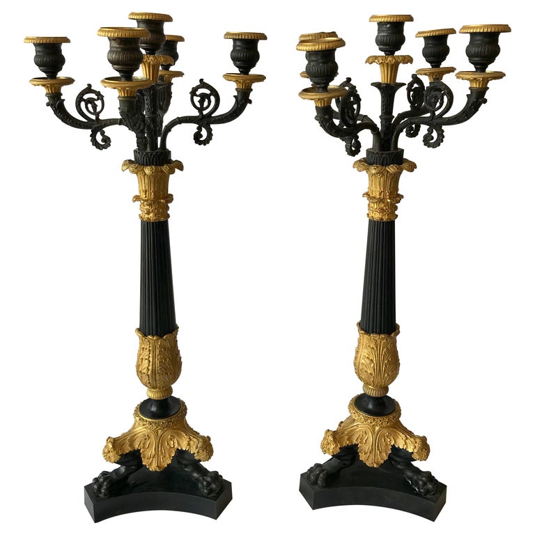 Pair of French Empire Candelabra For Sale at 1stDibs