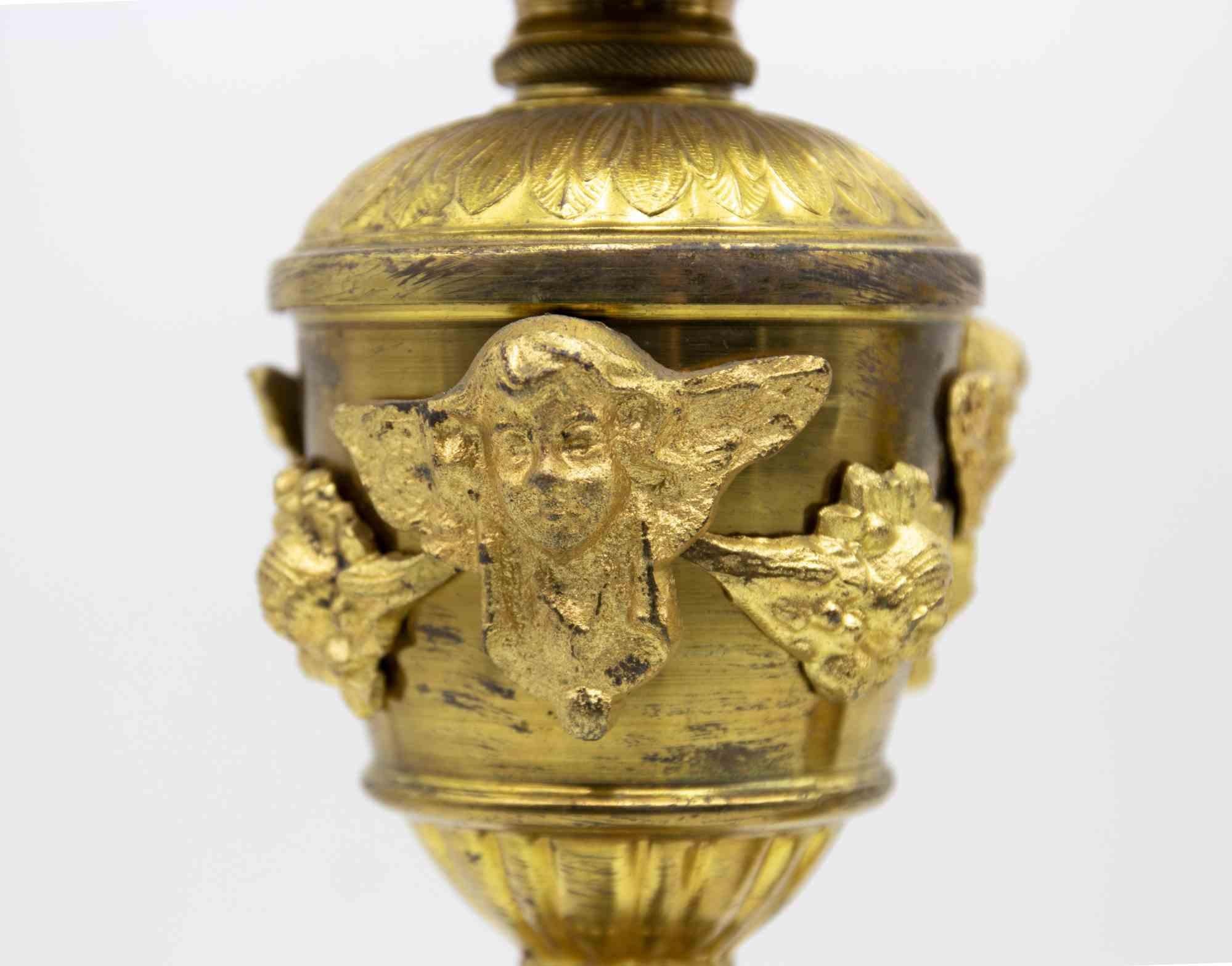 Bronzo Coppia di candelabri impero francesi, Italia, metà del XIX secolo in vendita