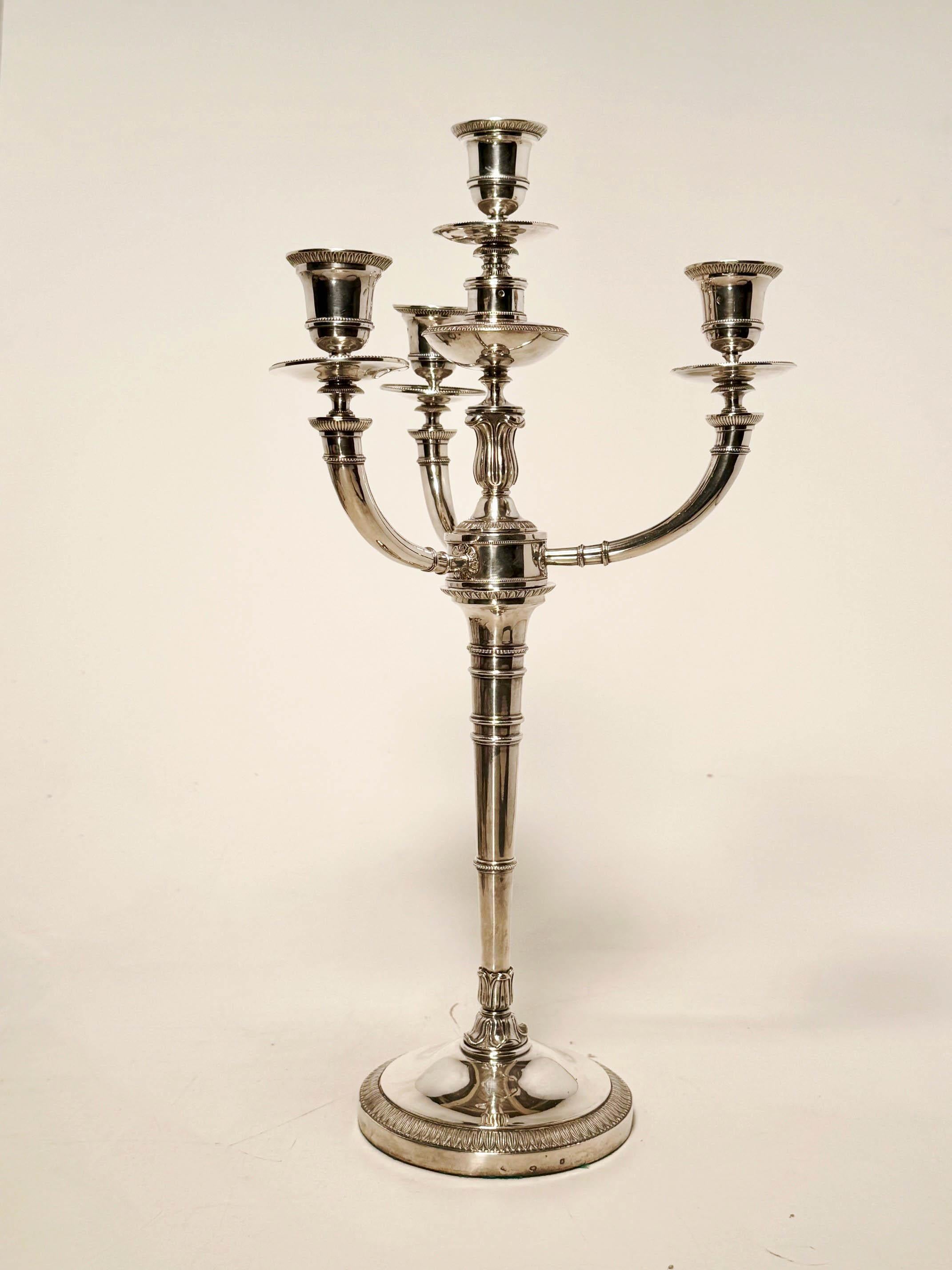 Francese Coppia di candelabri Impero francesi Jean-Baptiste Jean Huguet Parigi 1890-1809 in vendita