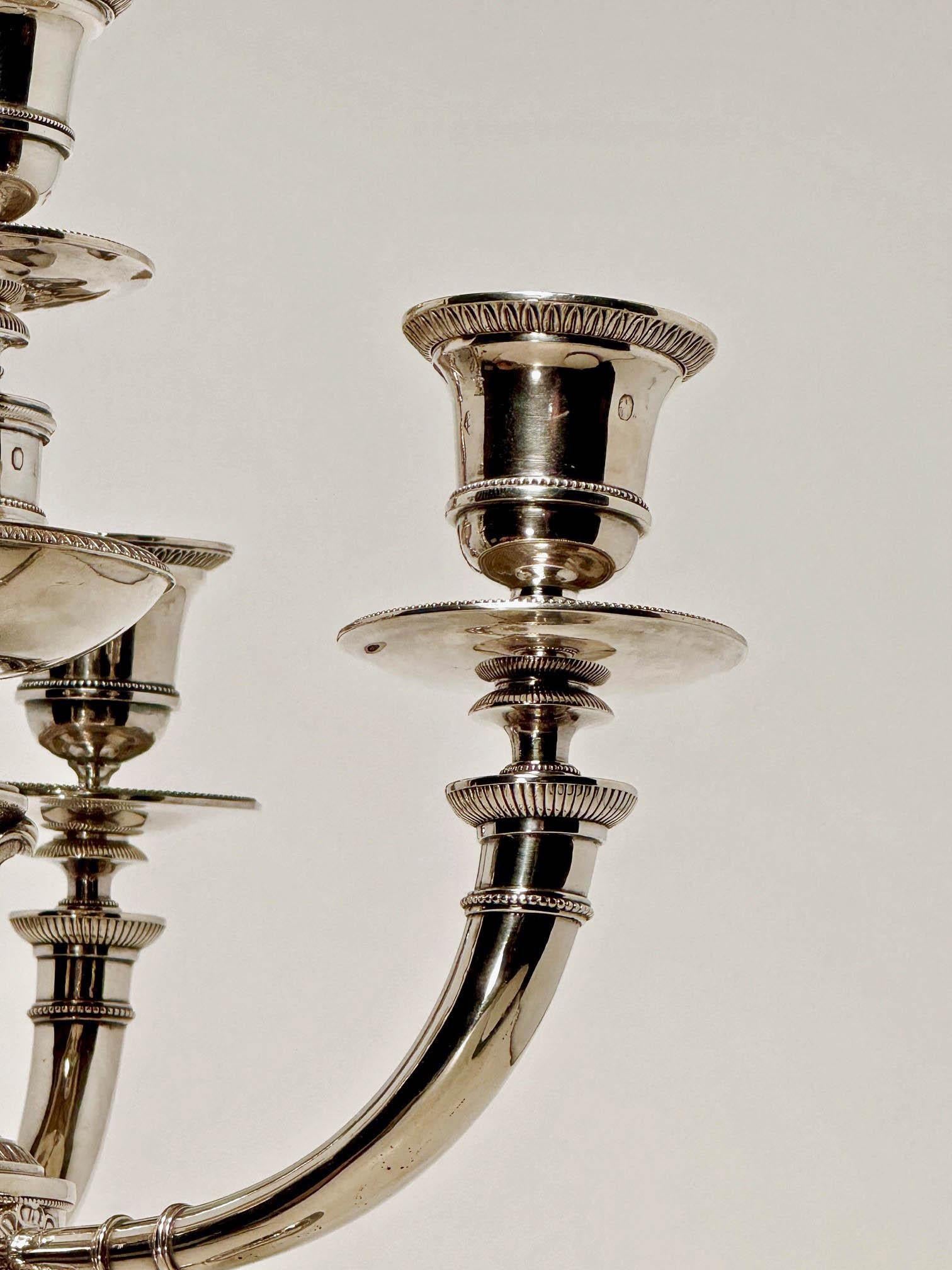 Coppia di candelabri Impero francesi Jean-Baptiste Jean Huguet Parigi 1890-1809 In condizioni buone in vendita a Montreal, QC