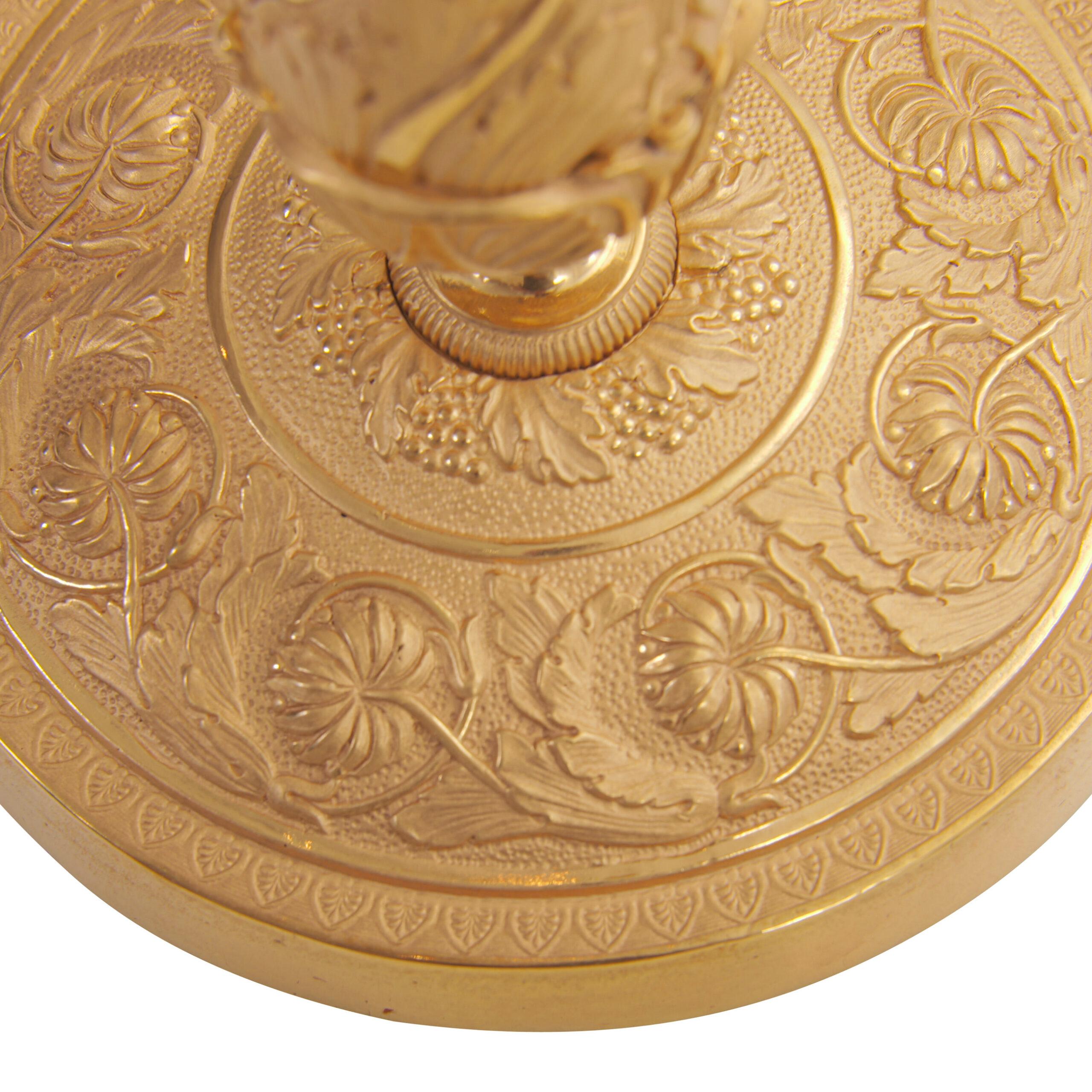 XIX secolo Coppia di candelabri impero francesi bronzo 1810 in vendita