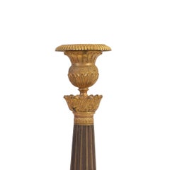 Pair of French Empire Candlesticks Bronze gilt