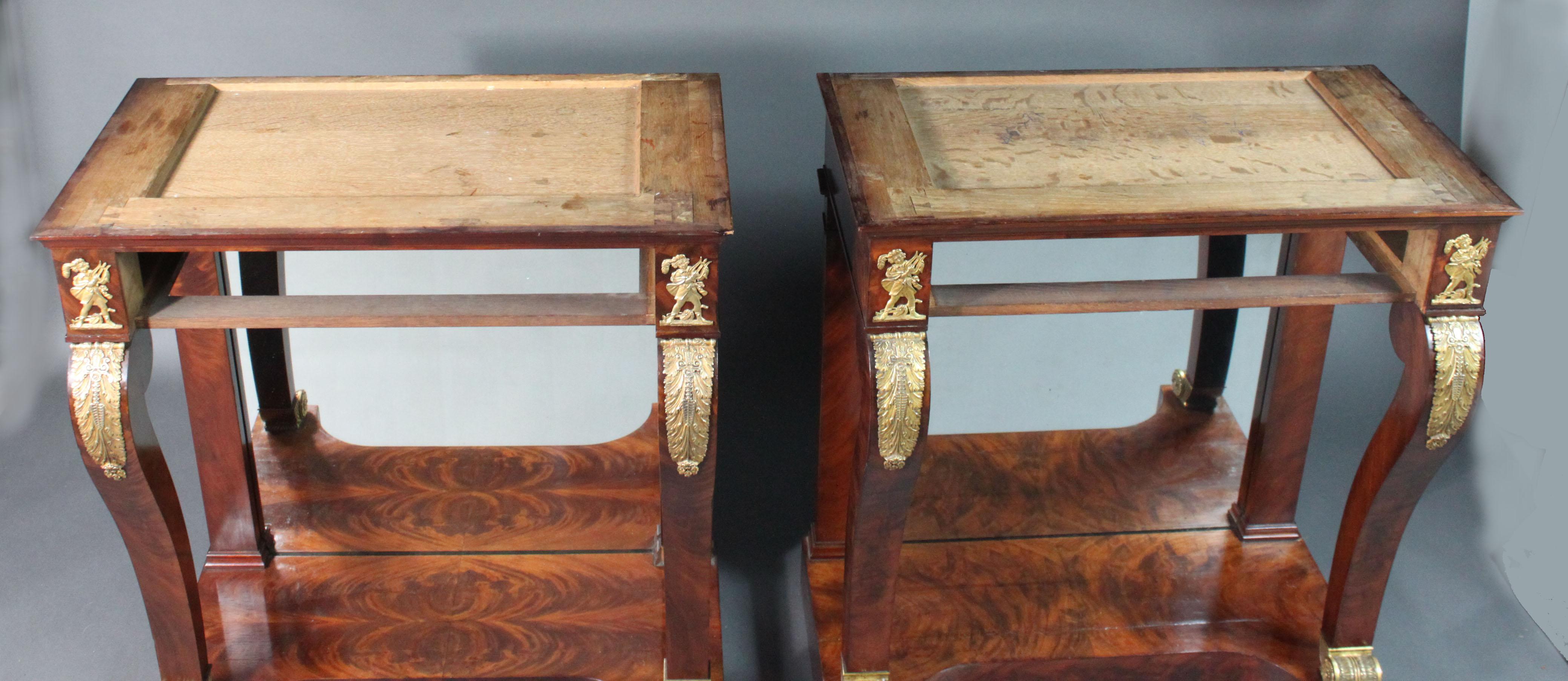 Pair of French Empire Console Tables For Sale 2