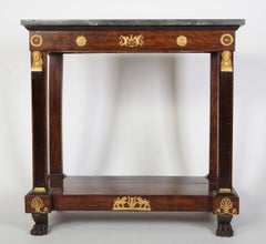 Pair of French Empire Consoles Tables, 1815