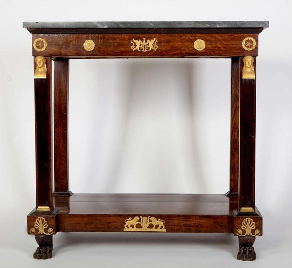 Pair of French Empire Consoles Tables, 1815 2