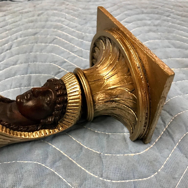 Pair of French Empire Egyptian Motif Wall Brackets at 1stDibs