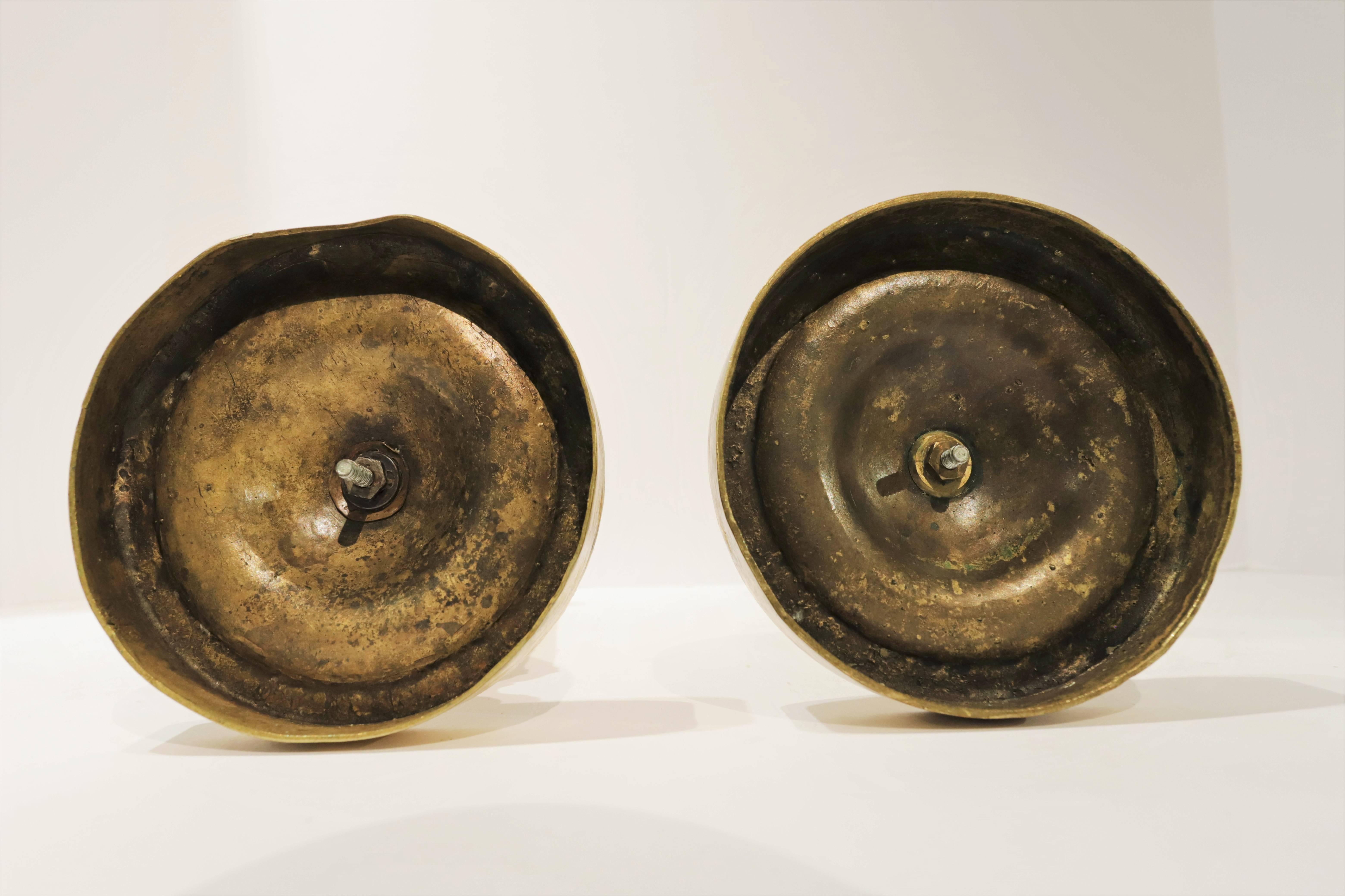 Pair of French Empire Gilt Bronze Candlesticks im Zustand „Relativ gut“ in New York, NY
