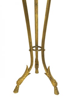 Pair of French Empire Gilt Bronze Pedestals