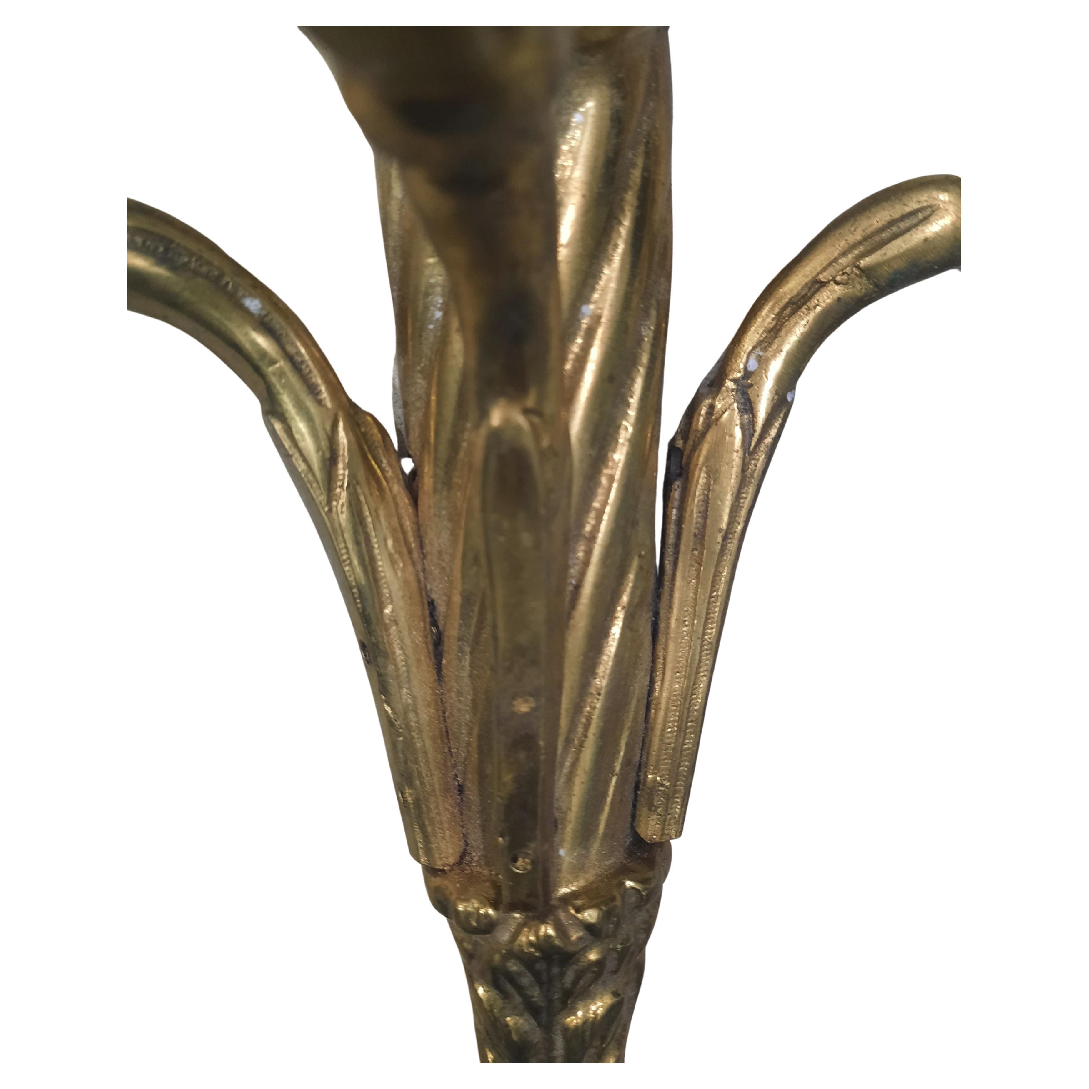 20th Century Pair of French Empire Gilt Bronze Sconces For Sale
