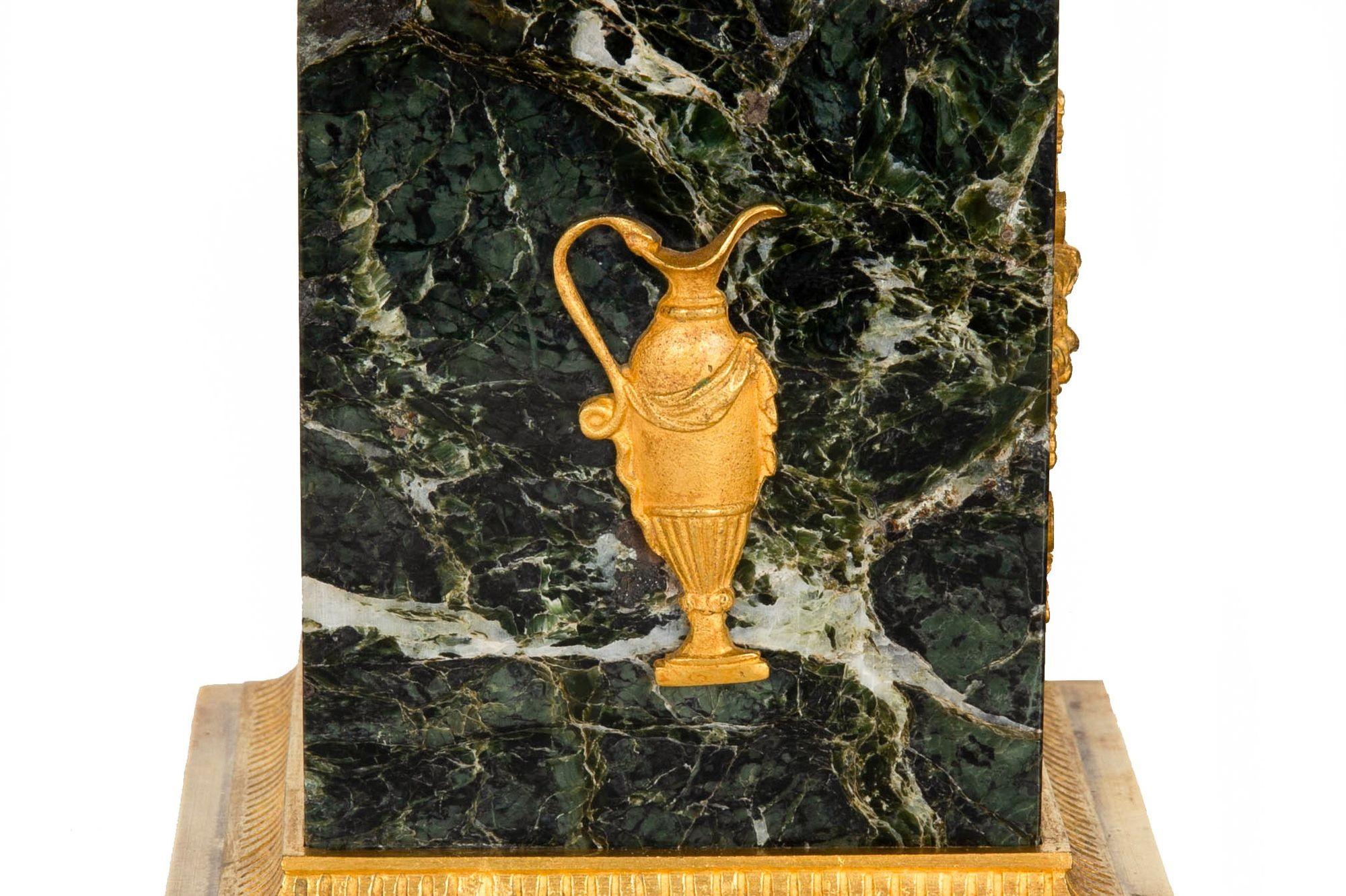 Pair of French Empire Gilt Patinated Bronze Three-Light Candelabra ca. 1815 For Sale 5