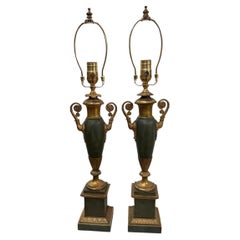 Paar französische Empire-Lampen