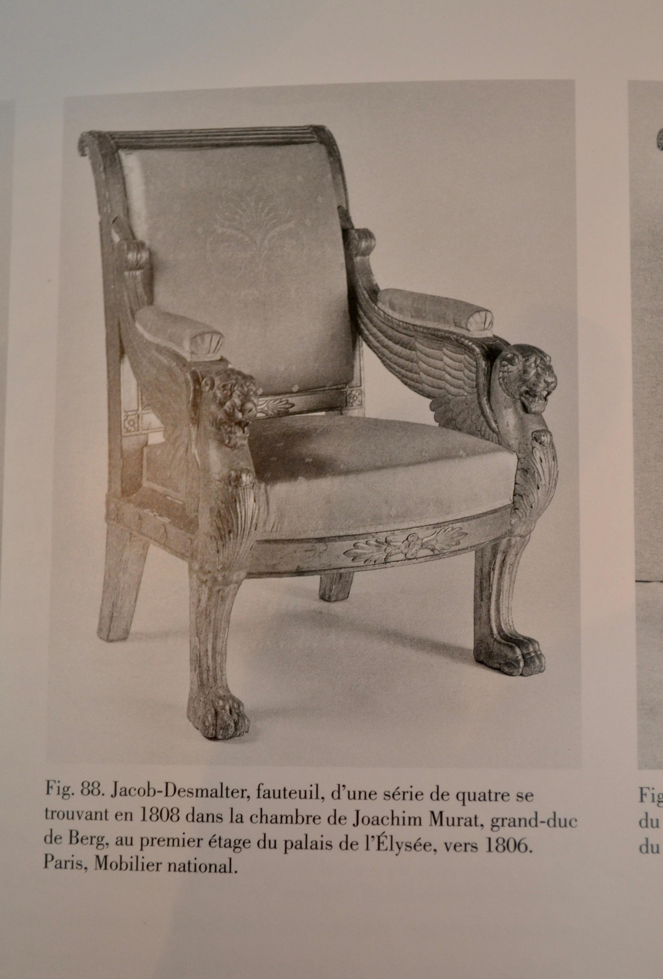 Pair of French Empire Mahogany Armchairs Attributed to Jacob Desmalter 14