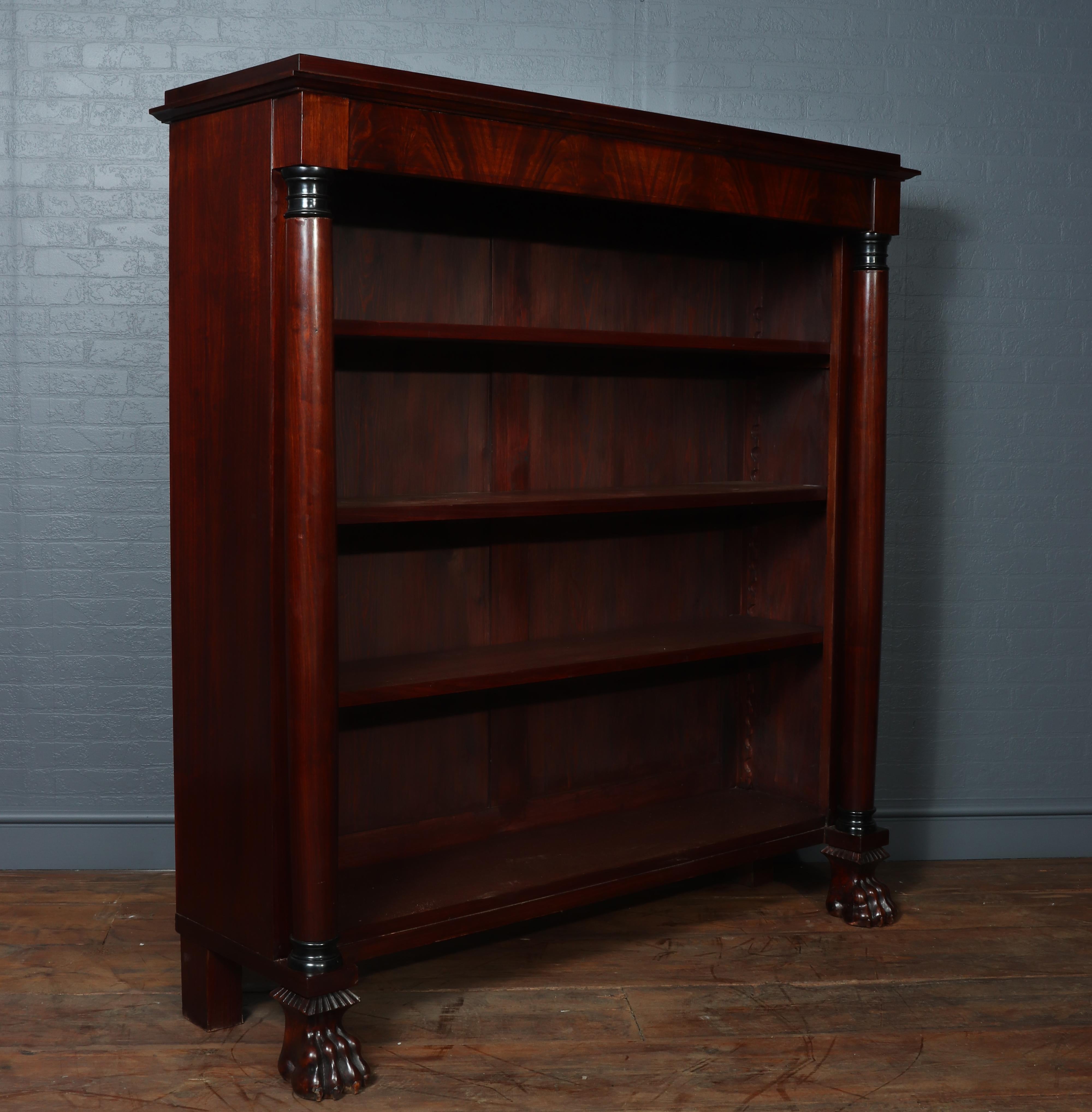 Pair of French Empire Mahogany Open Bookcases, circa 1880 For Sale 13