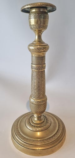 Pair of French Empire Ormolu Candlesticks