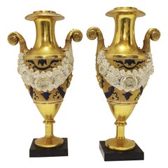 Coppia di vasi in porcellana francese Impero