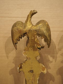 Pair of French Empire Period Giltwood Eagle Sconces, Circa 1815
