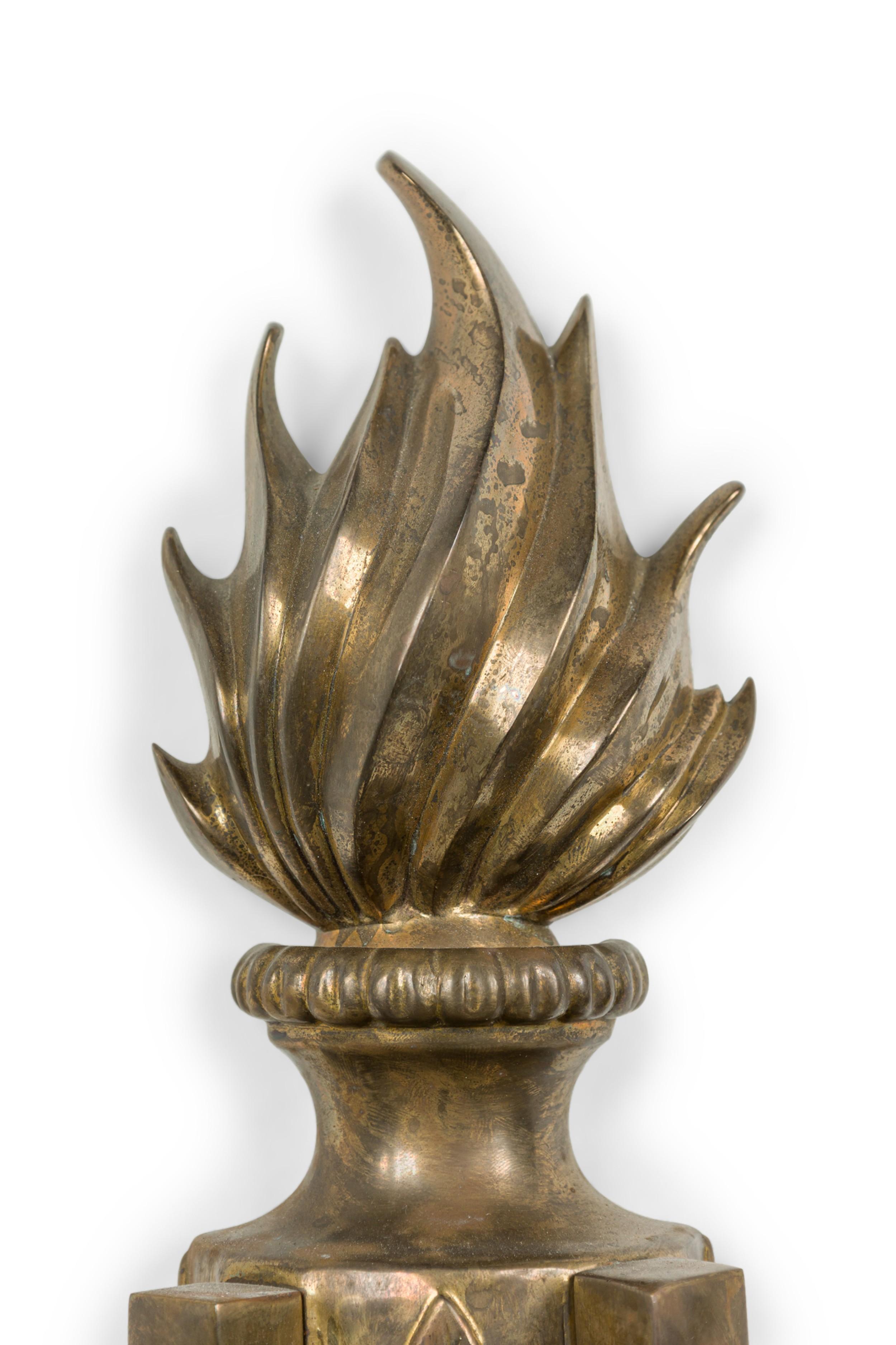 Pair Of French Empire Revival Bronze Two Light Wall Sconce For Sale 2