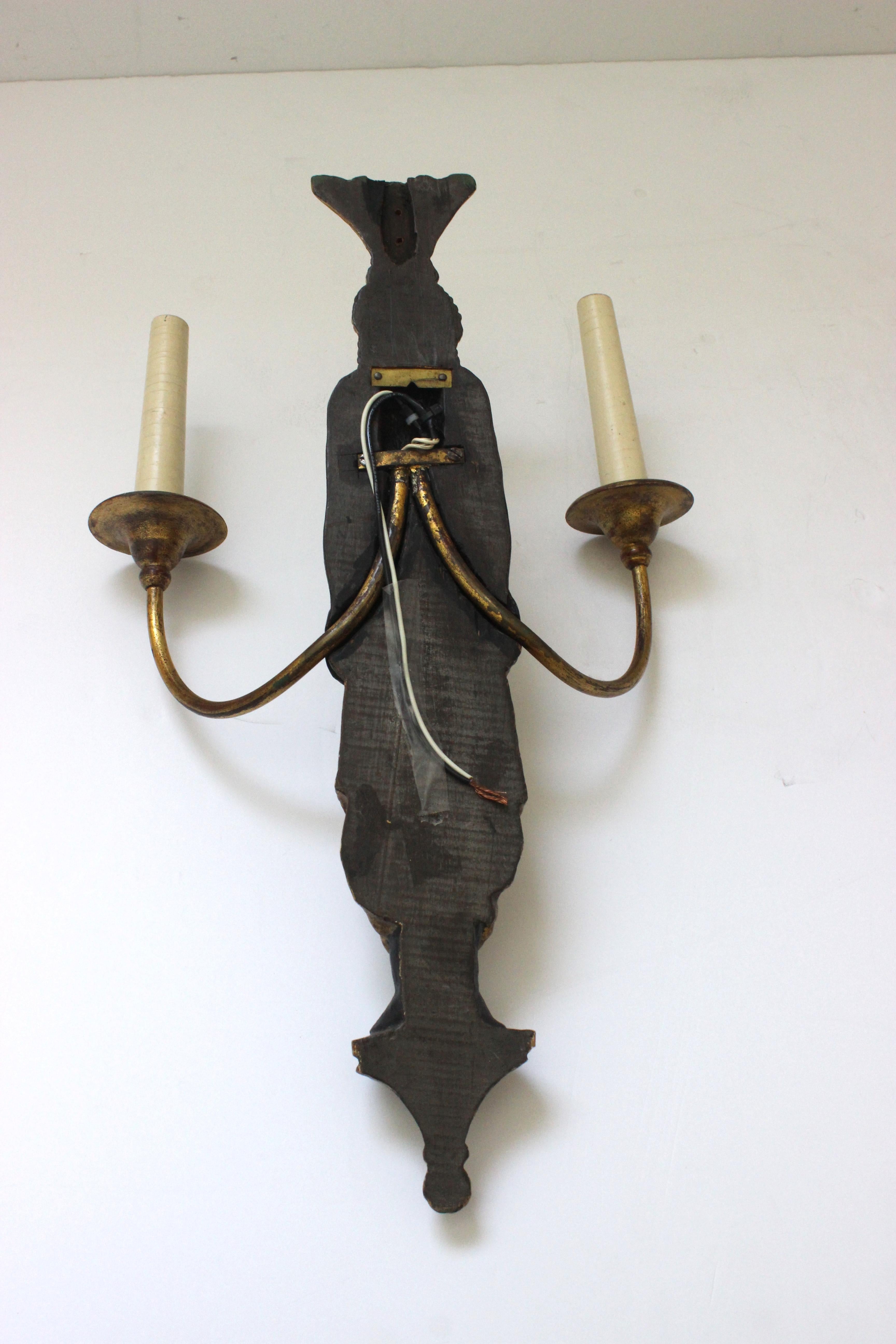 Pair of French Empire Revival Wall Sconces For Sale 3