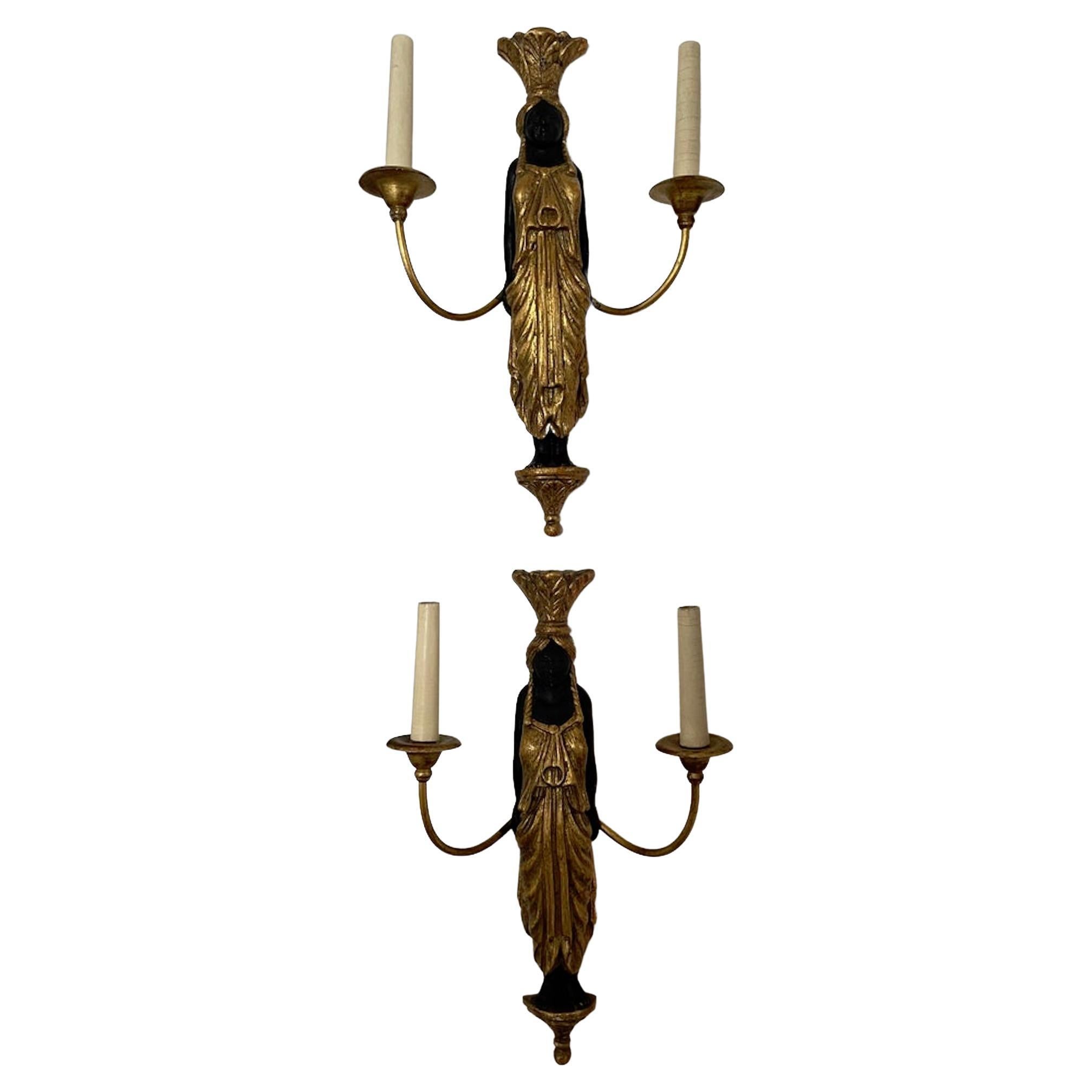 Pair of French Empire Revival Wall Sconces