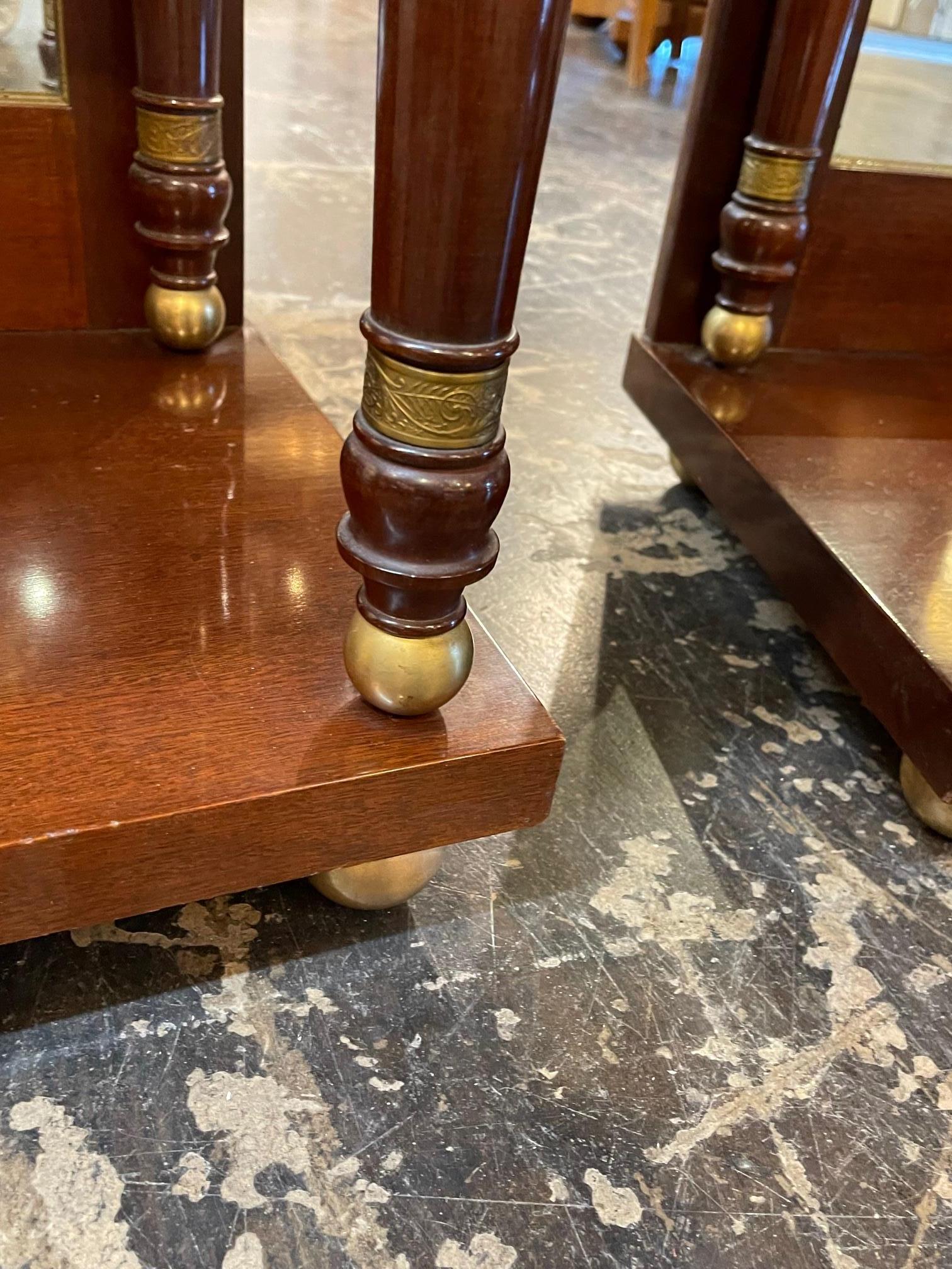 Pair of French Empire Side Tables  For Sale 6