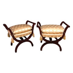 Pair of French Empire Stools