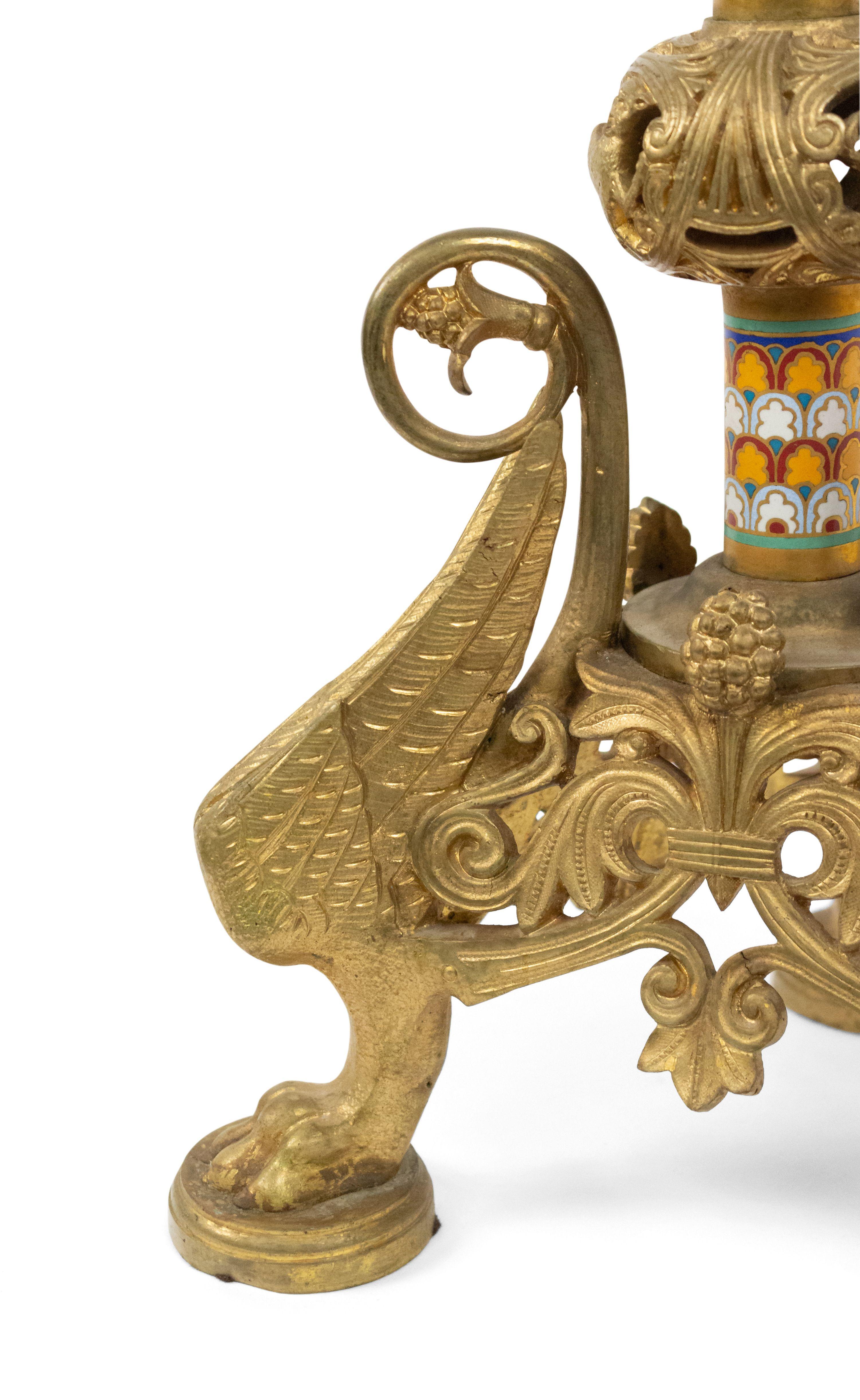 Paar französische Altar-Kerzenständer aus Bronze im Empire-Stil des 19. Jahrhunderts im Angebot 4