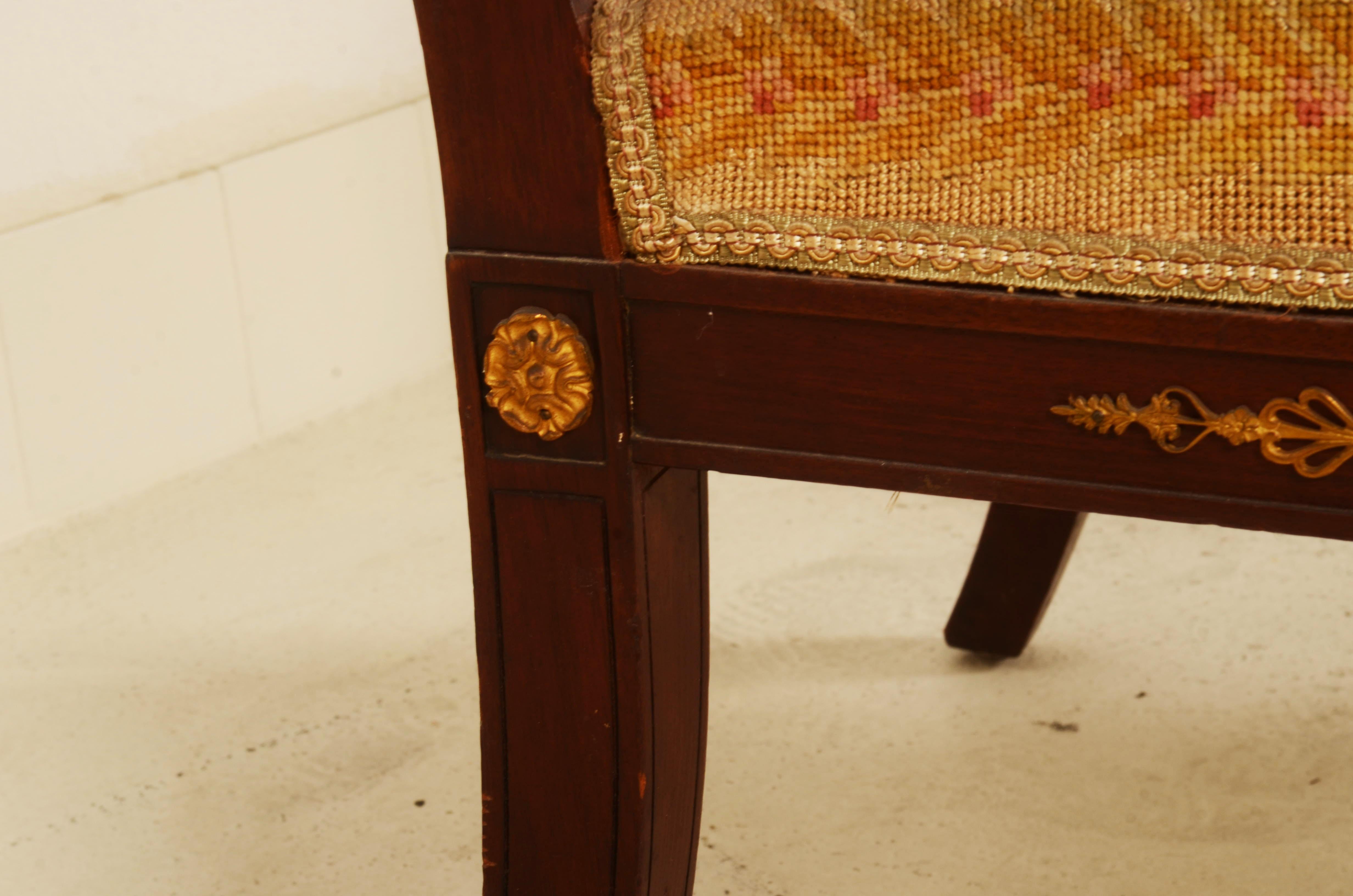 Pair of French Empire Style Armchairs For Sale 12