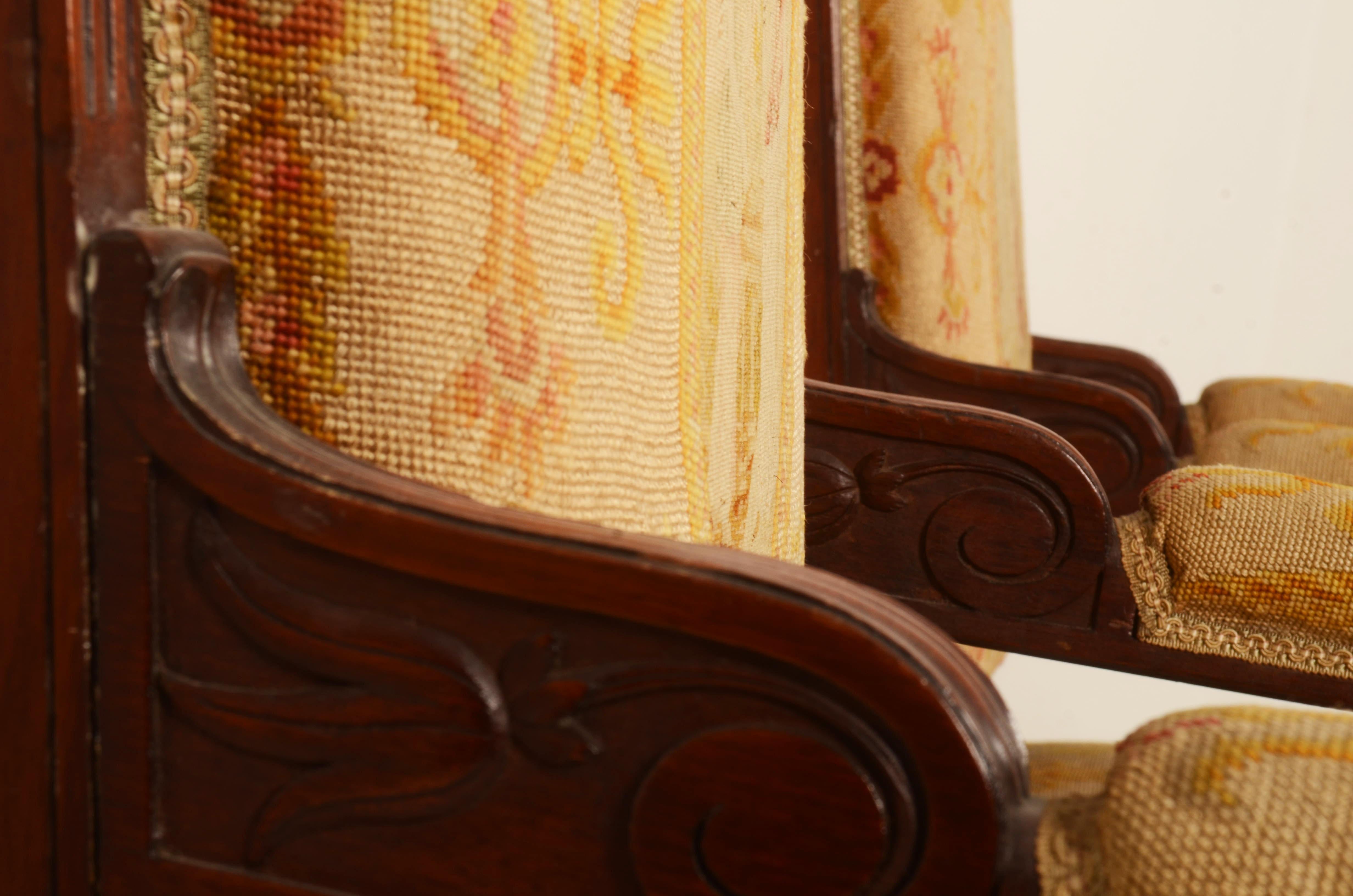 Pair of French Empire Style Armchairs For Sale 13