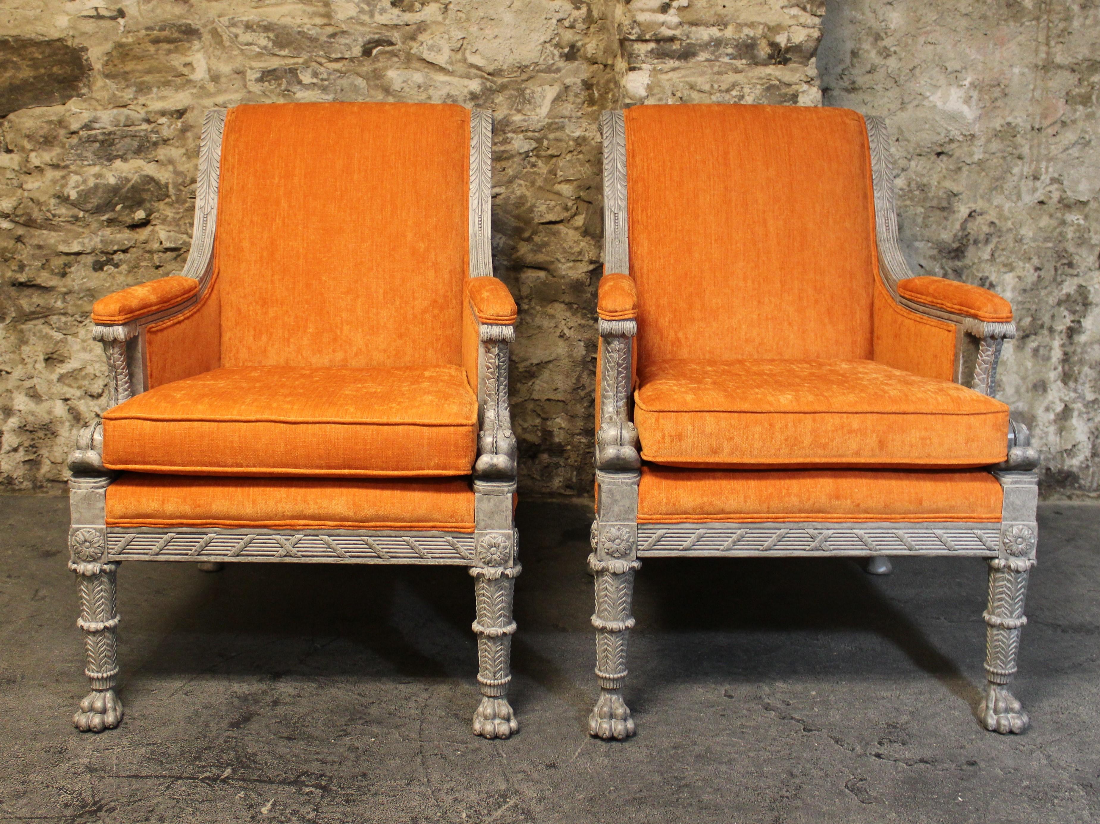 Pair of French Empire Style Armchairs 3
