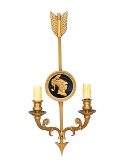 Pair Of French Empire Style Bronze Wall Sconces
