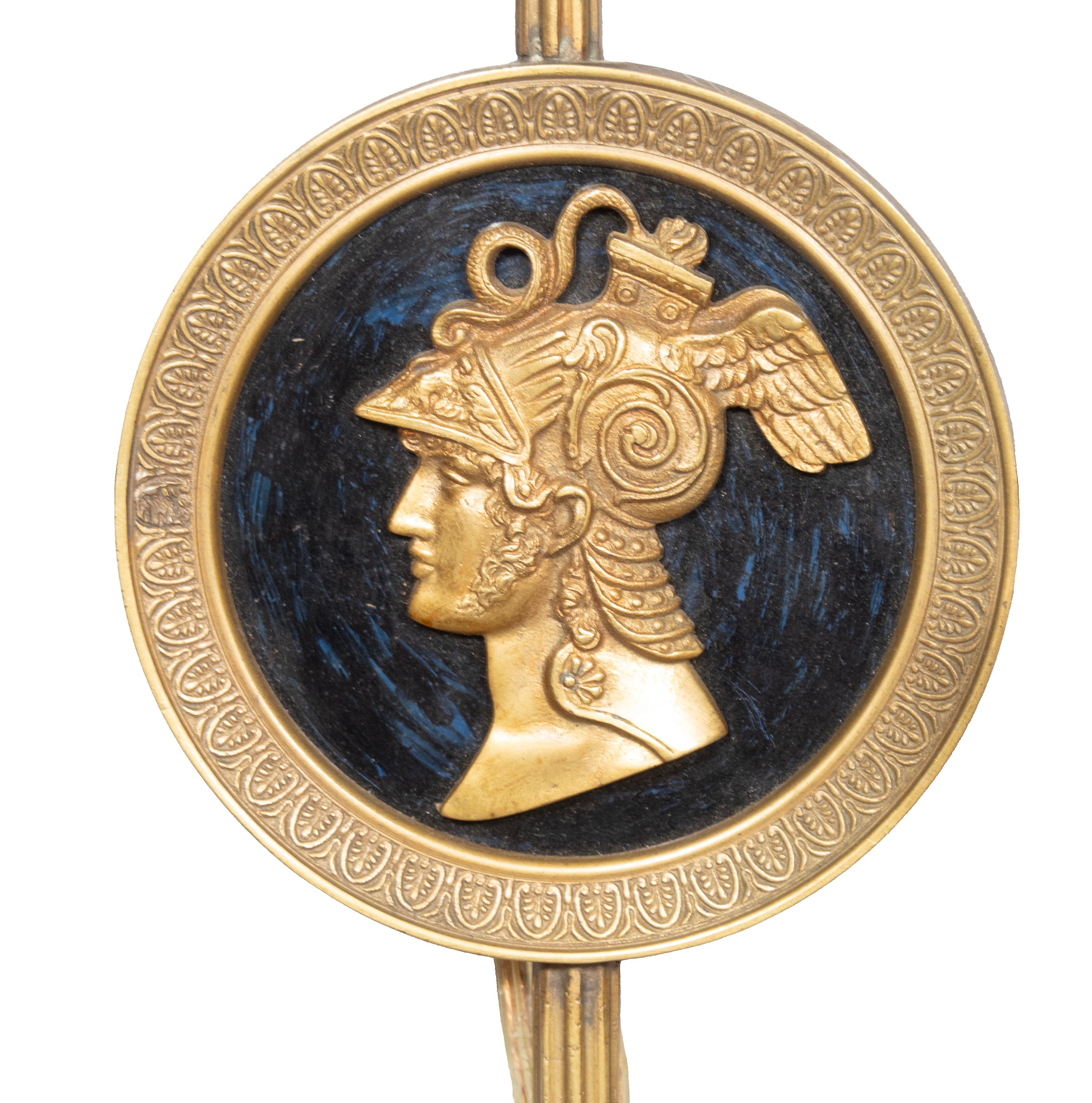 Pareja De Apliques De Bronce Estilo Imperio Francés en venta 2