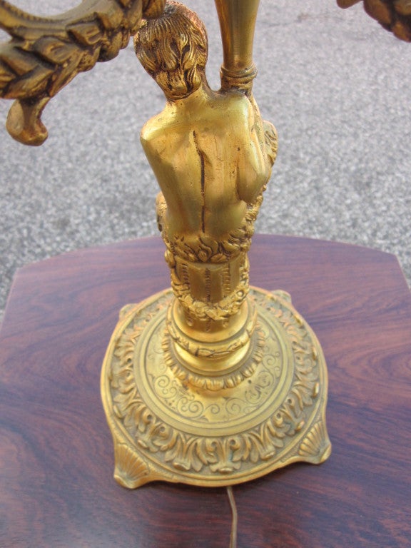 Pair of French Empire Style Candelabras In Good Condition For Sale In New York, NY