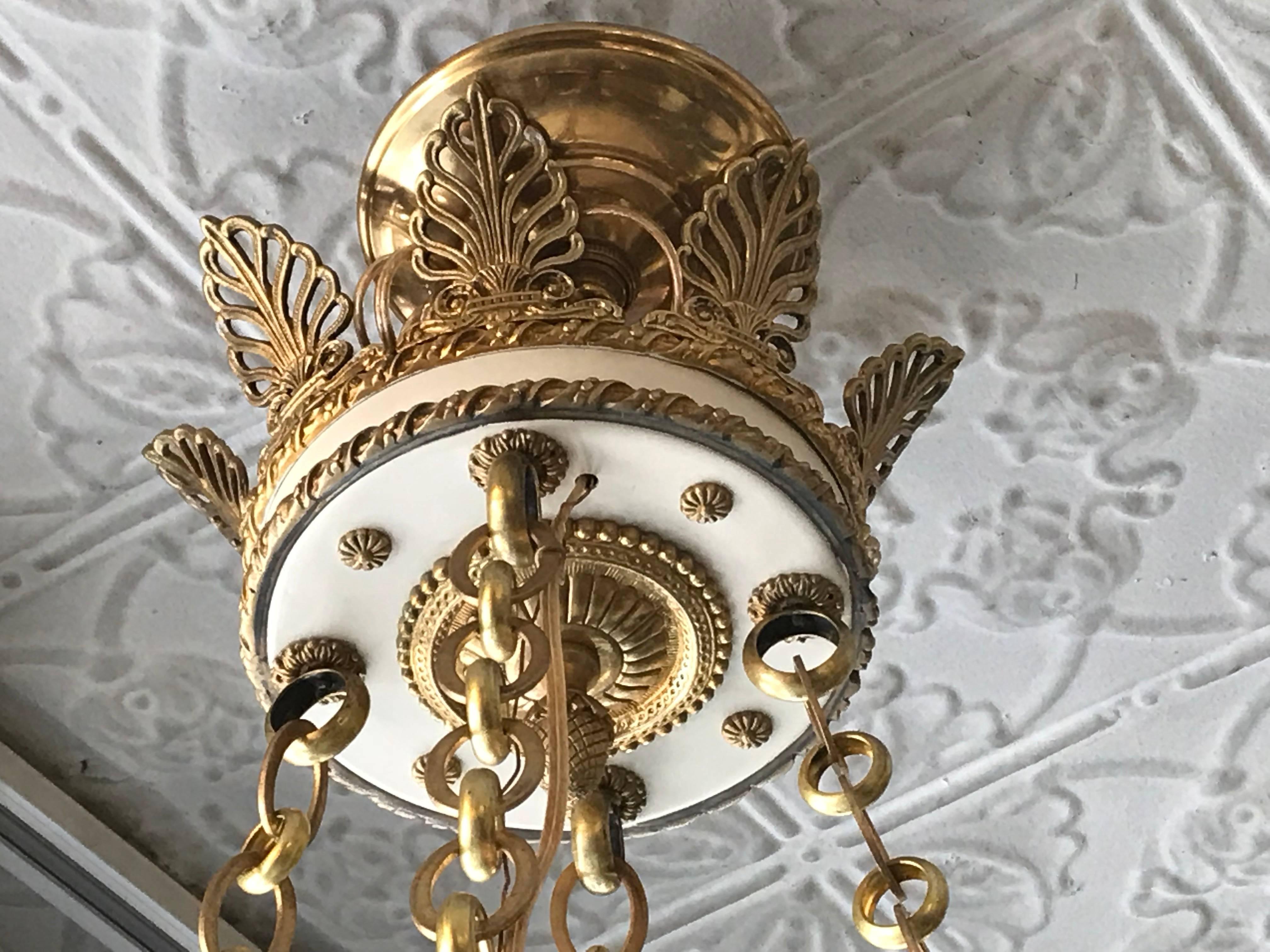 Mid-20th Century Pair of French Empire Style Chandeliers, Sold Individually For Sale
